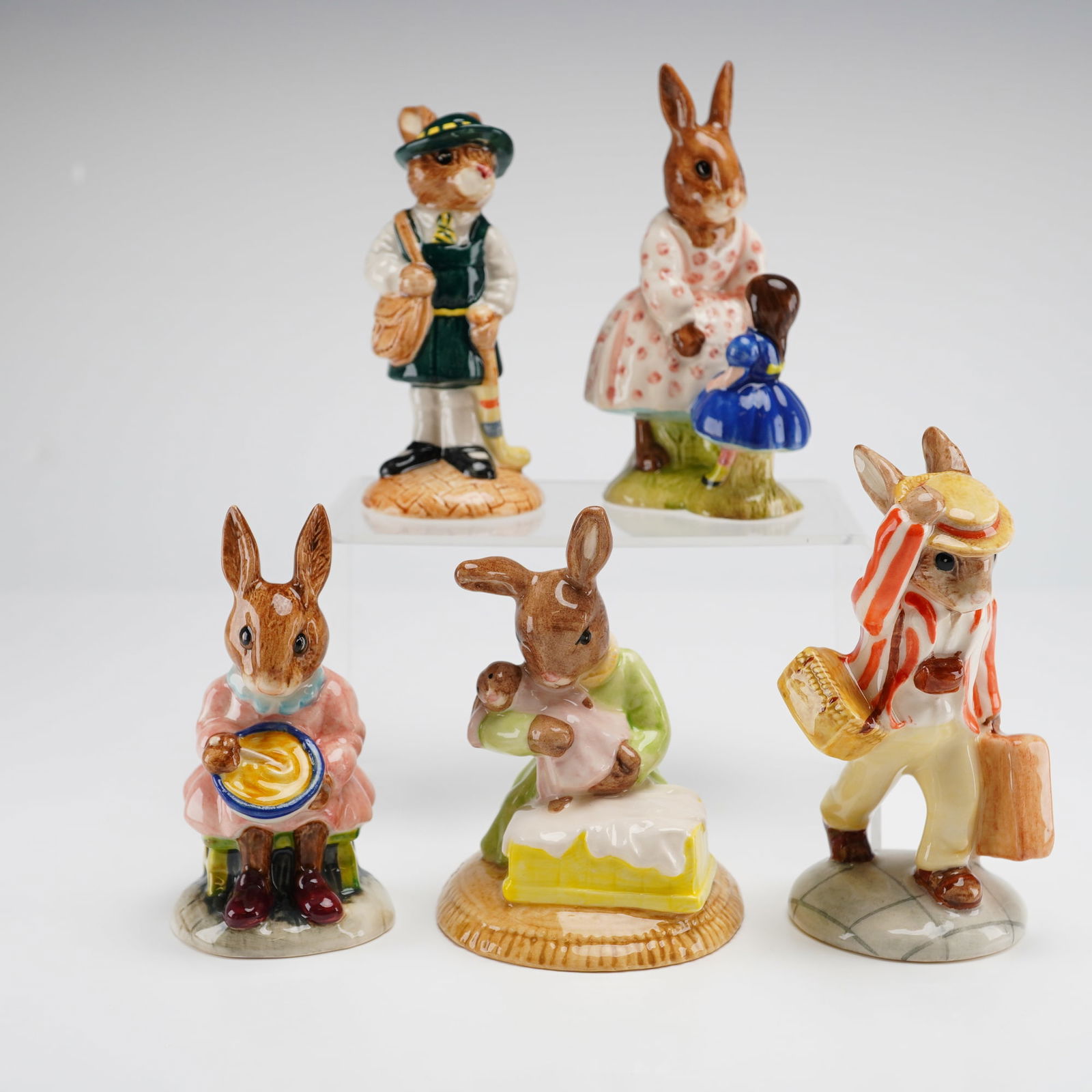 A Group of Five Royal Doulton Bunnykins Ceramic Figurines (1 of 4)