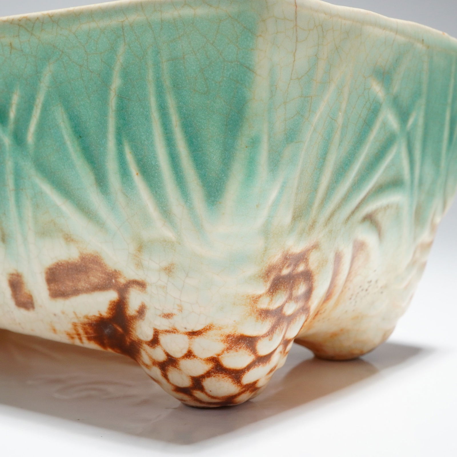 Vintage McCoy Rustic Pinecone Rectangular Window Box Planter - 3