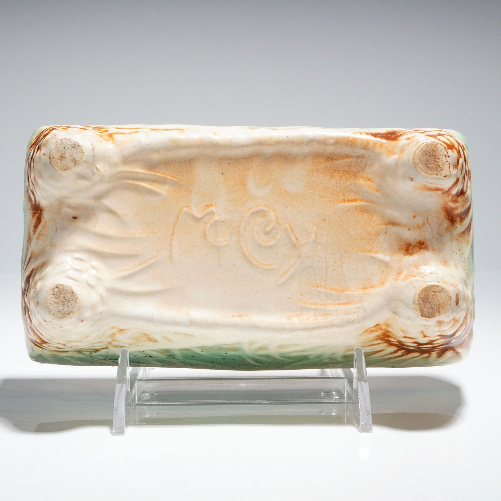 Vintage McCoy Rustic Pinecone Rectangular Window Box Planter - 5