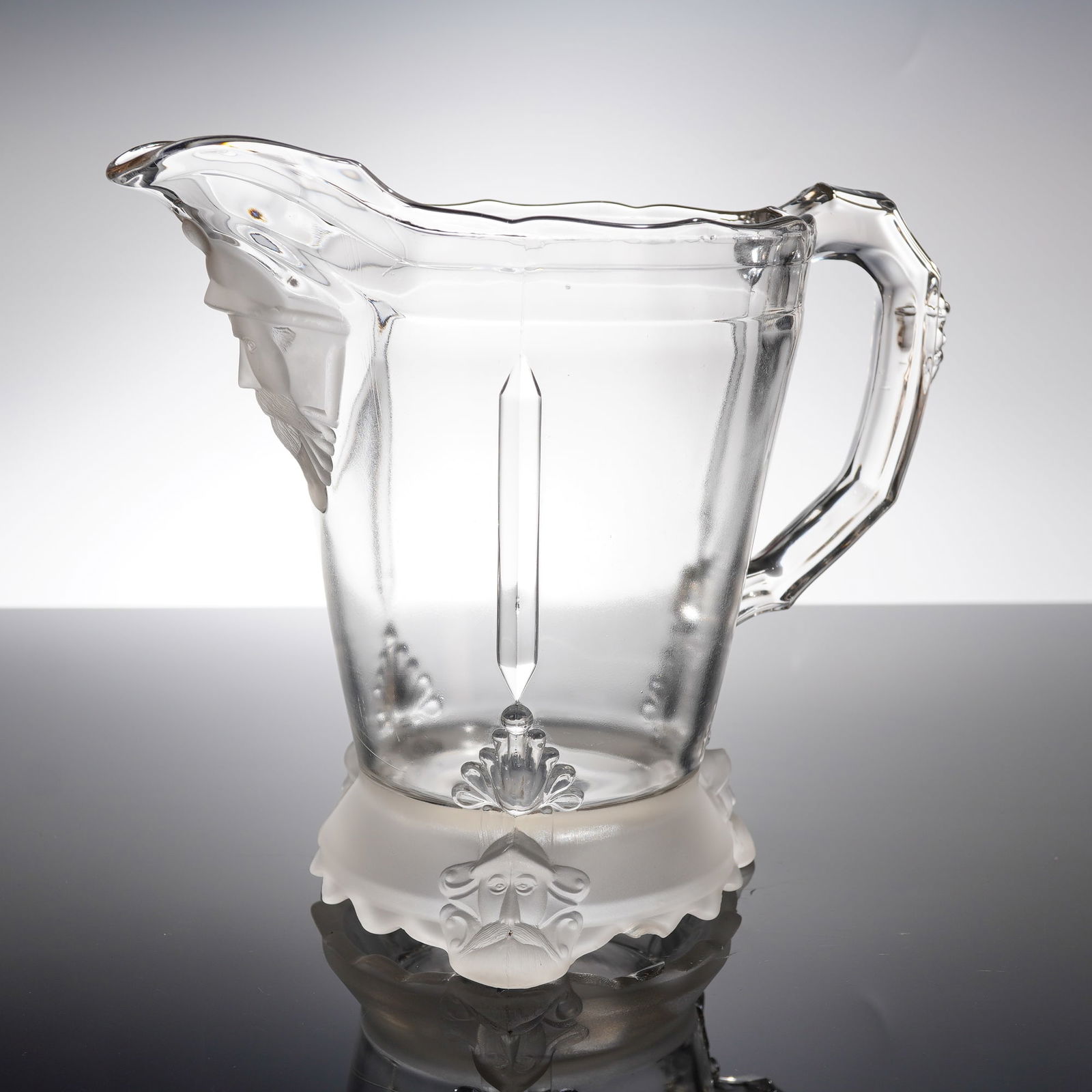 Hobbs Brockunier & Co. Viking Pressed Glass Water Pitcher (1 of 3)
