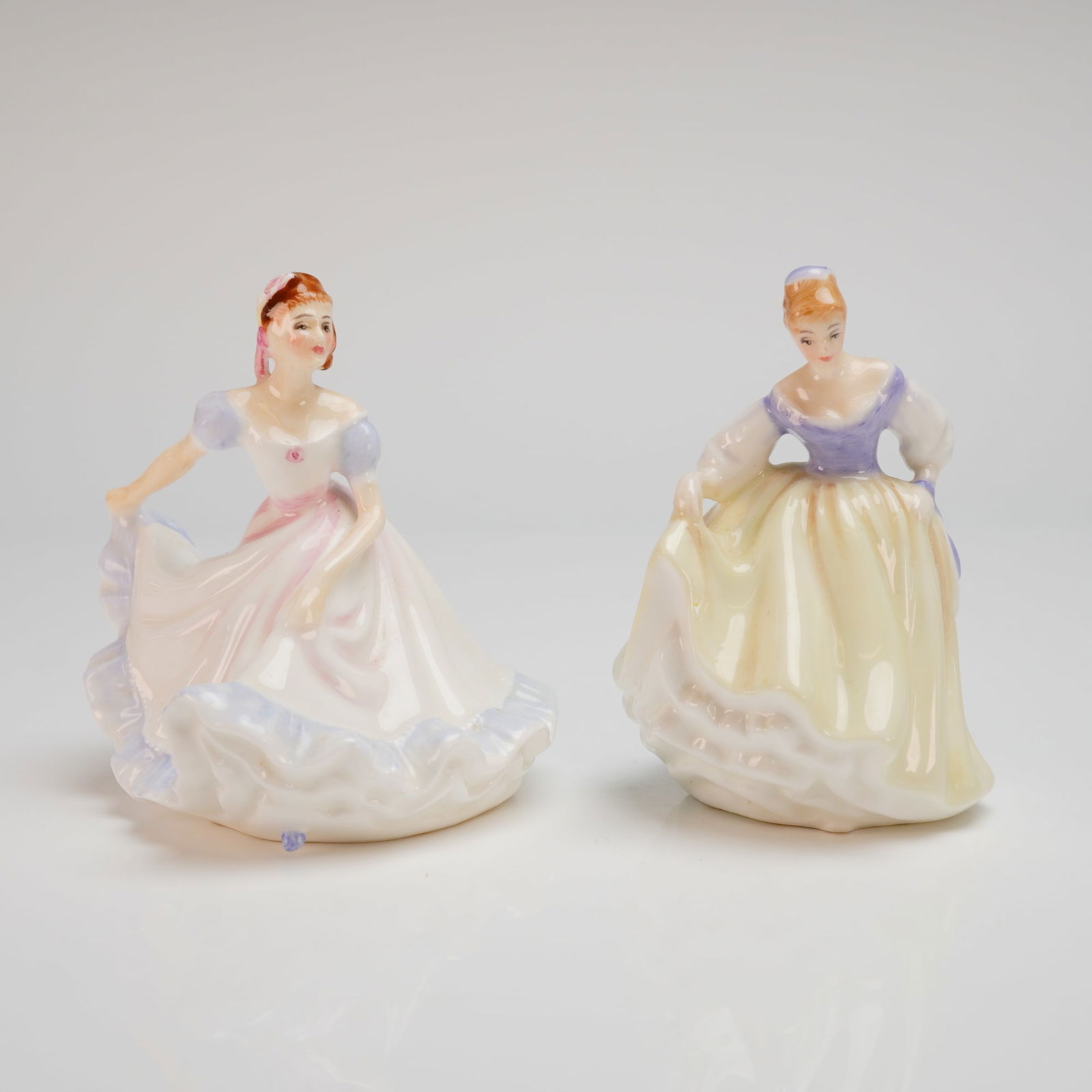 Two Royal Doulton Bone China Figurines Ninette and Fair Lady (1 of 4)
