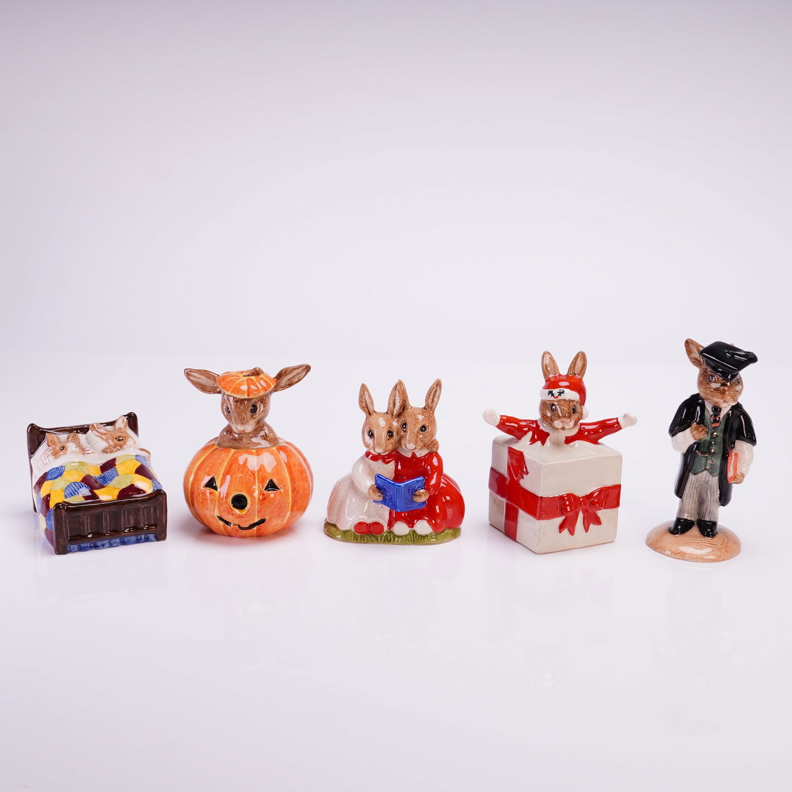Collection of Five Royal Doulton Bunnykins Glazed Figurines (1 of 3)