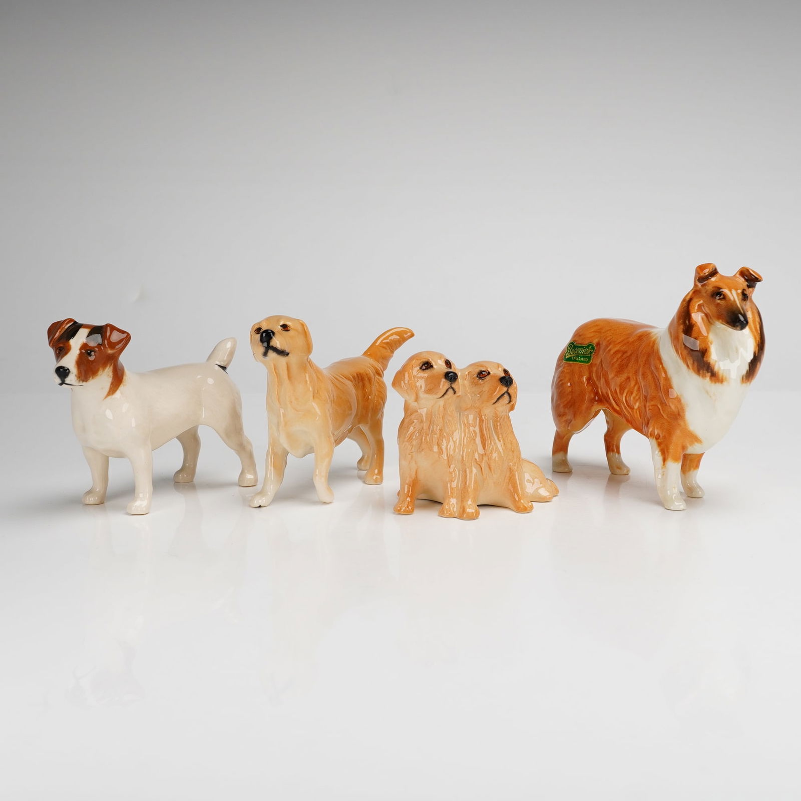 4pc Beswick Porcelain Dog Figurines Rough Collie Lochinvar (1 of 4)