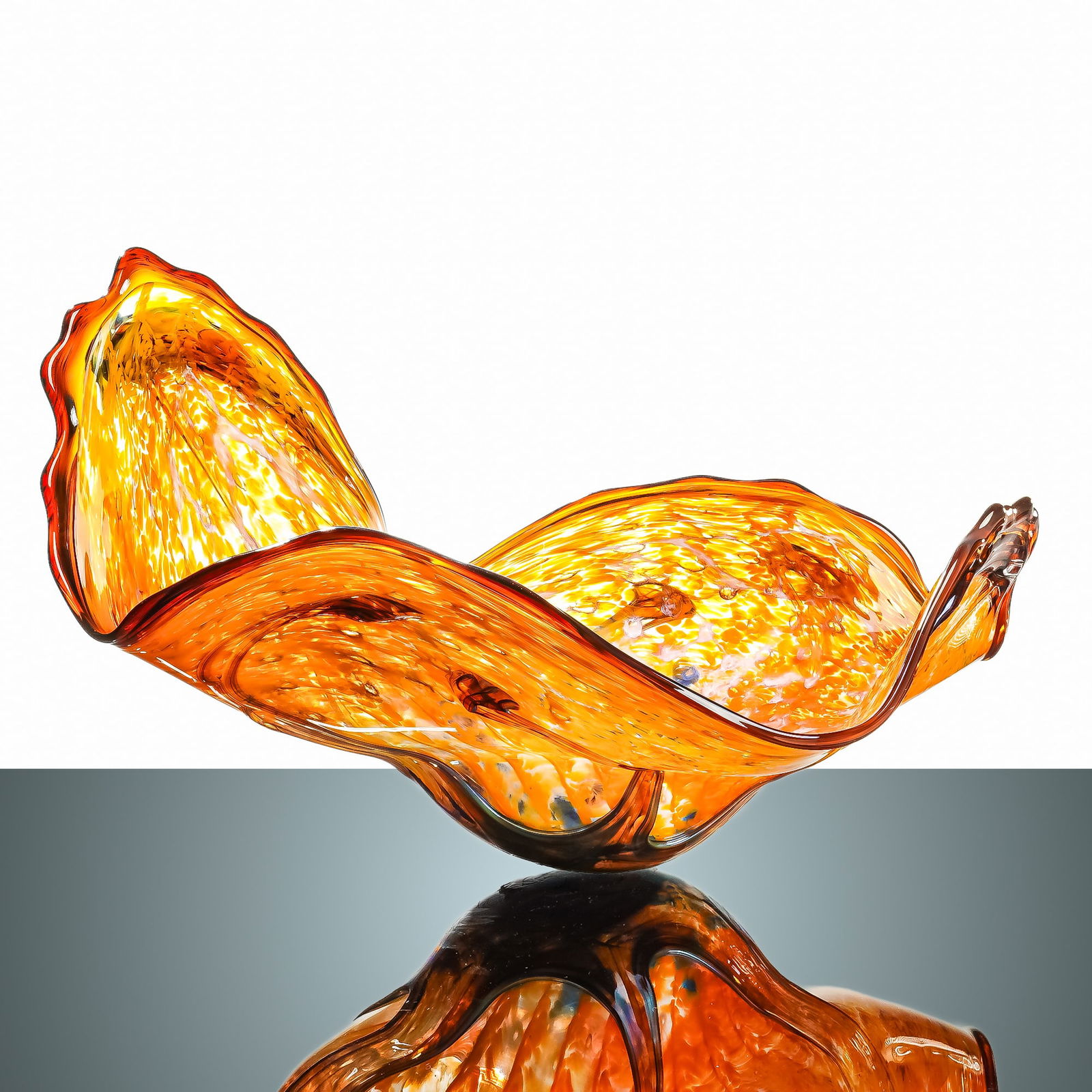 Attributed to Dale Chihuly, Hand-Blown Studio Glass Vessel, Signed (1 of 6)