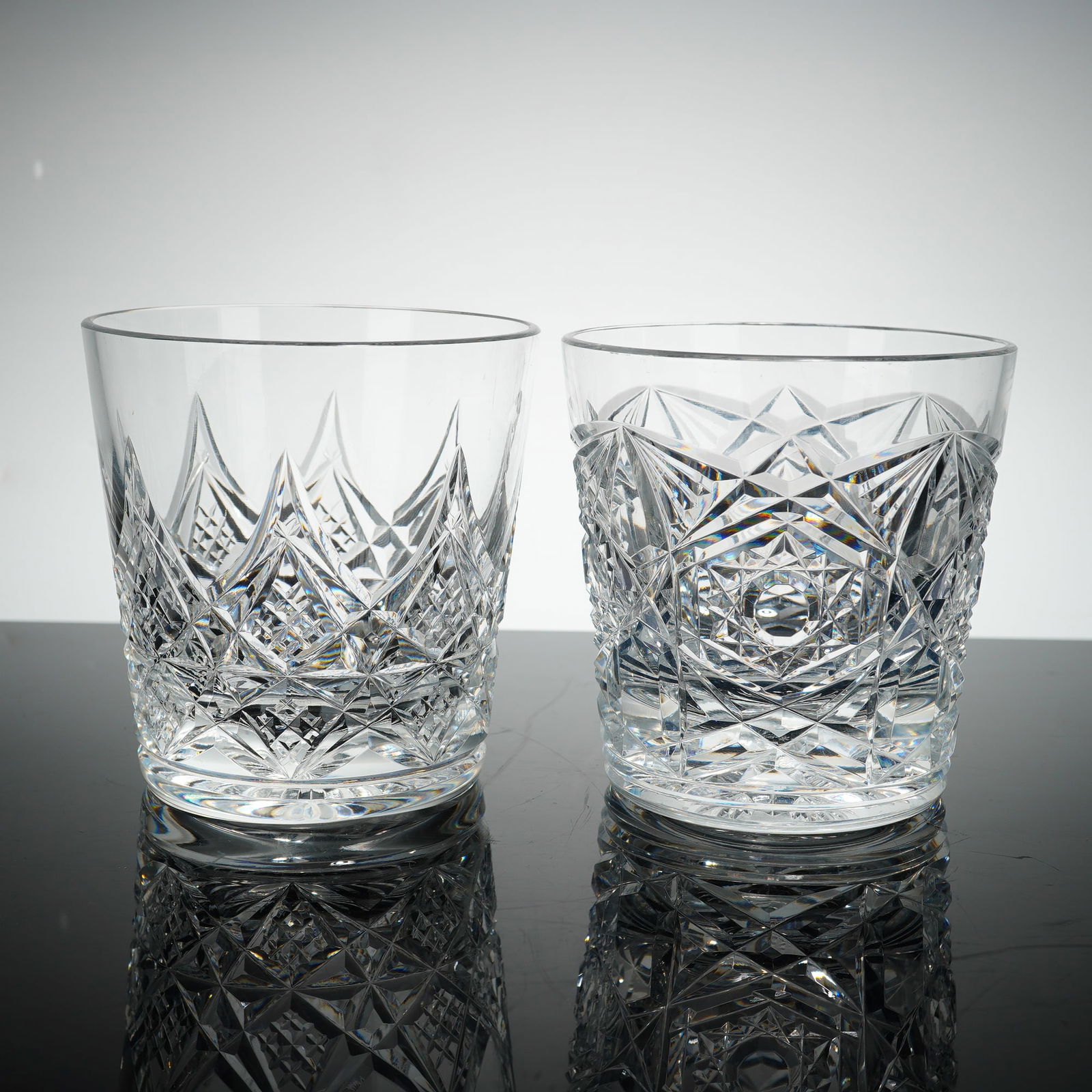 2pc Baccarat, Colbert Pattern, Cut Crystal Double Old Fashioned Glasses (1 of 3)