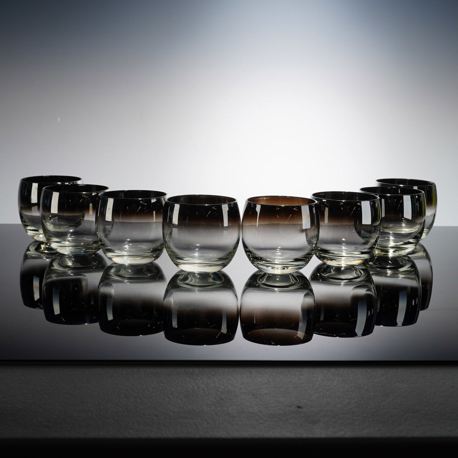 9pc MCM Barware Mirror Gradient Drinkware Set with Caddy - 2