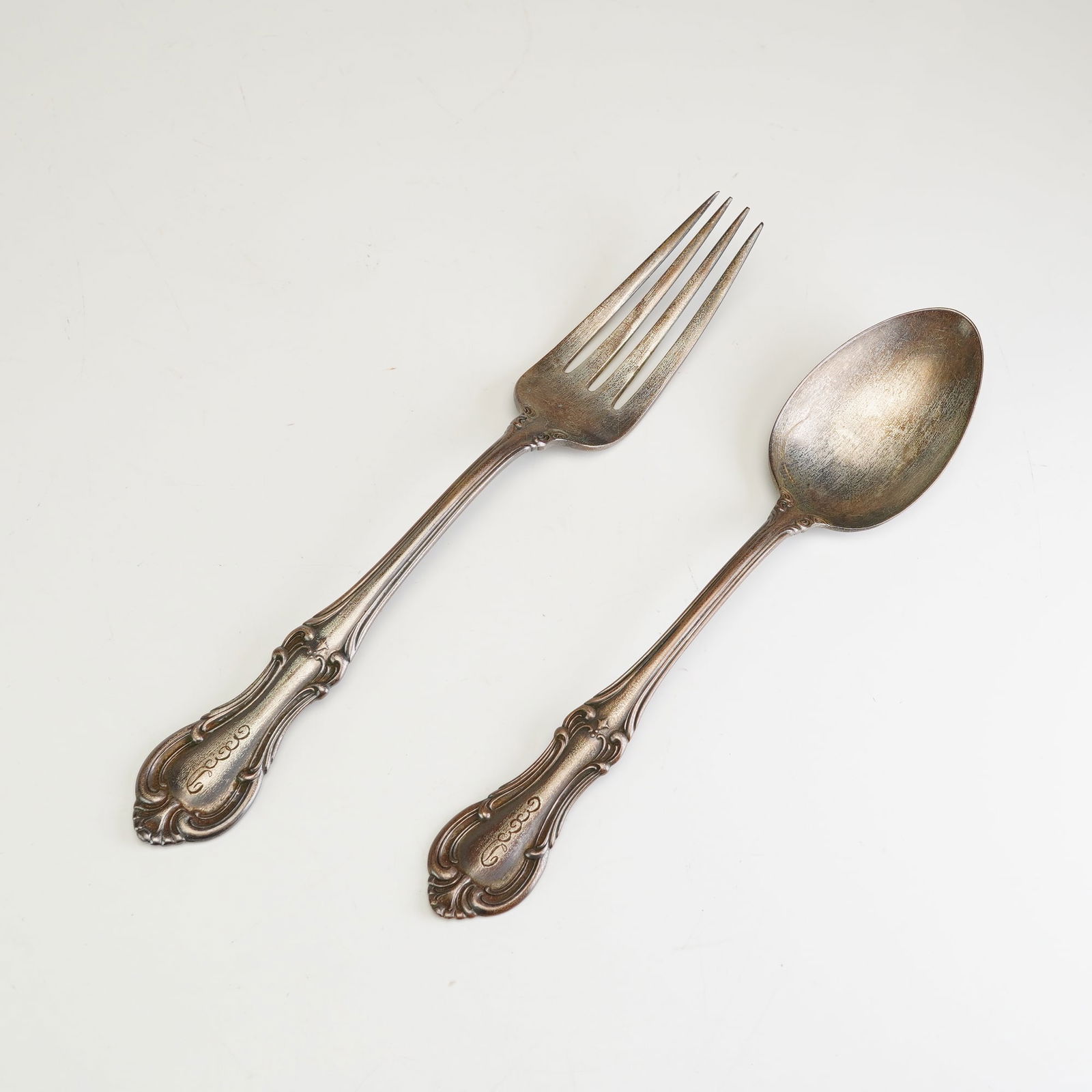 Two-Piece International Sterling Joan of Arc Fork and Spoon Set (1 of 3)