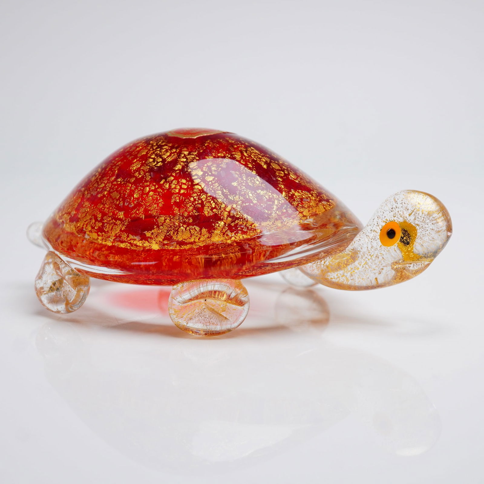 Murano Glass Golden Speckled Turtle Figurine (1 of 5)