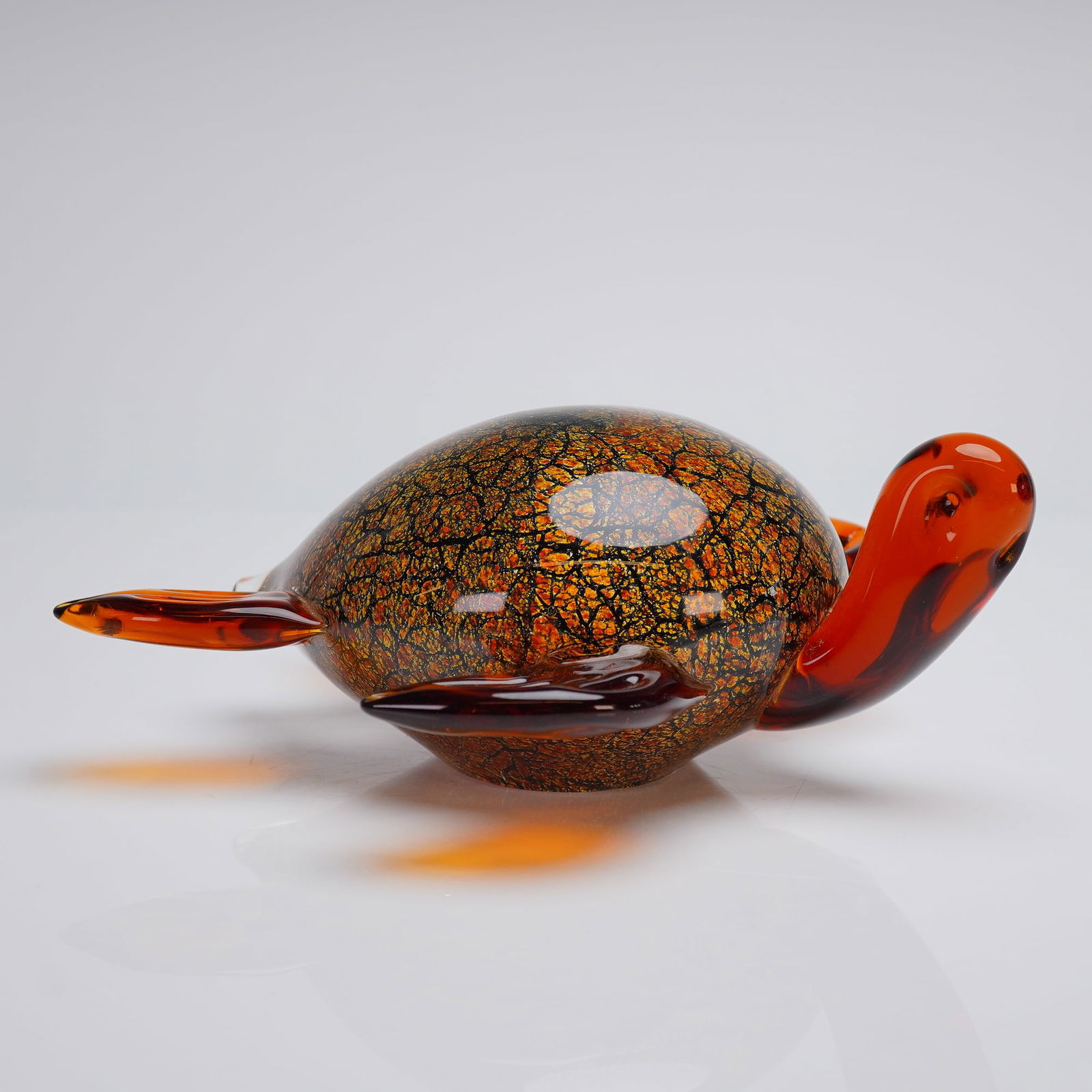 Art Glass Amber Sea Turtle Paperweight (1 of 4)