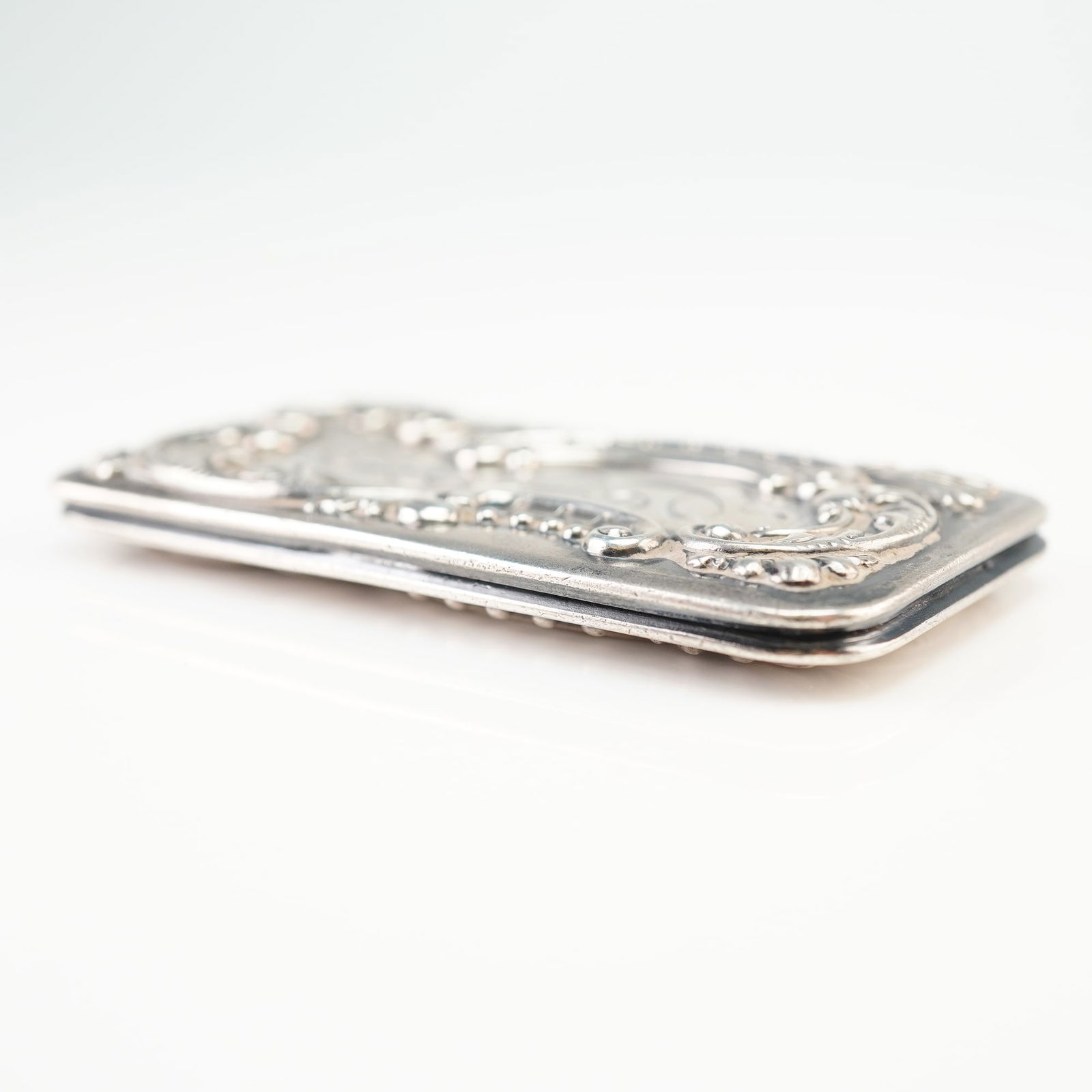 Sterling Silver Rococo Revival Repousse Case - 5