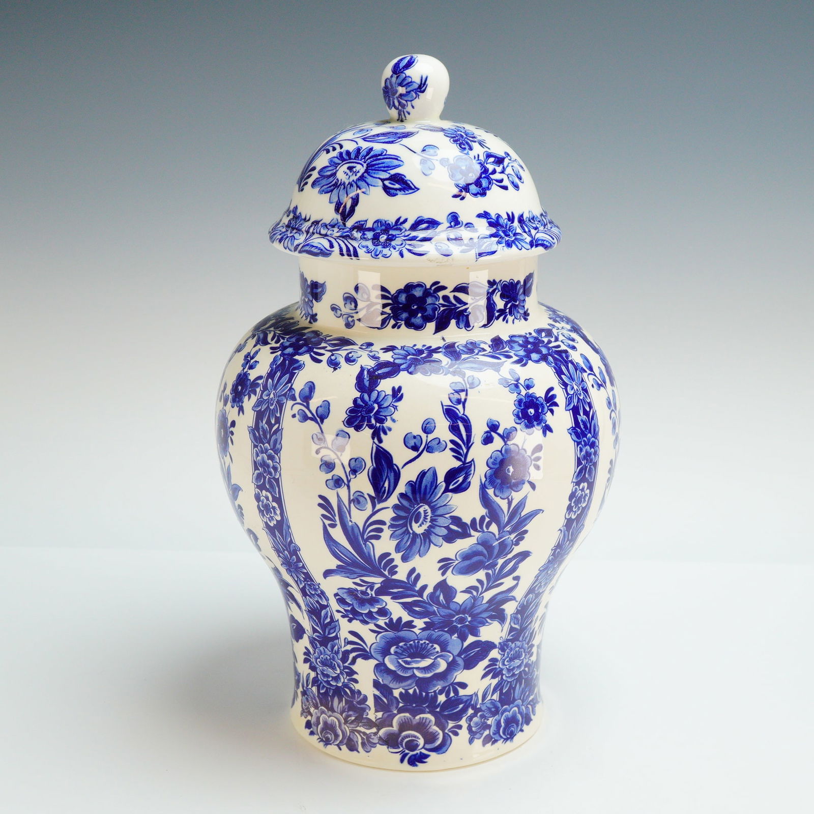 Dutch Delft Blue Porcelain Lidded Jar (1 of 4)