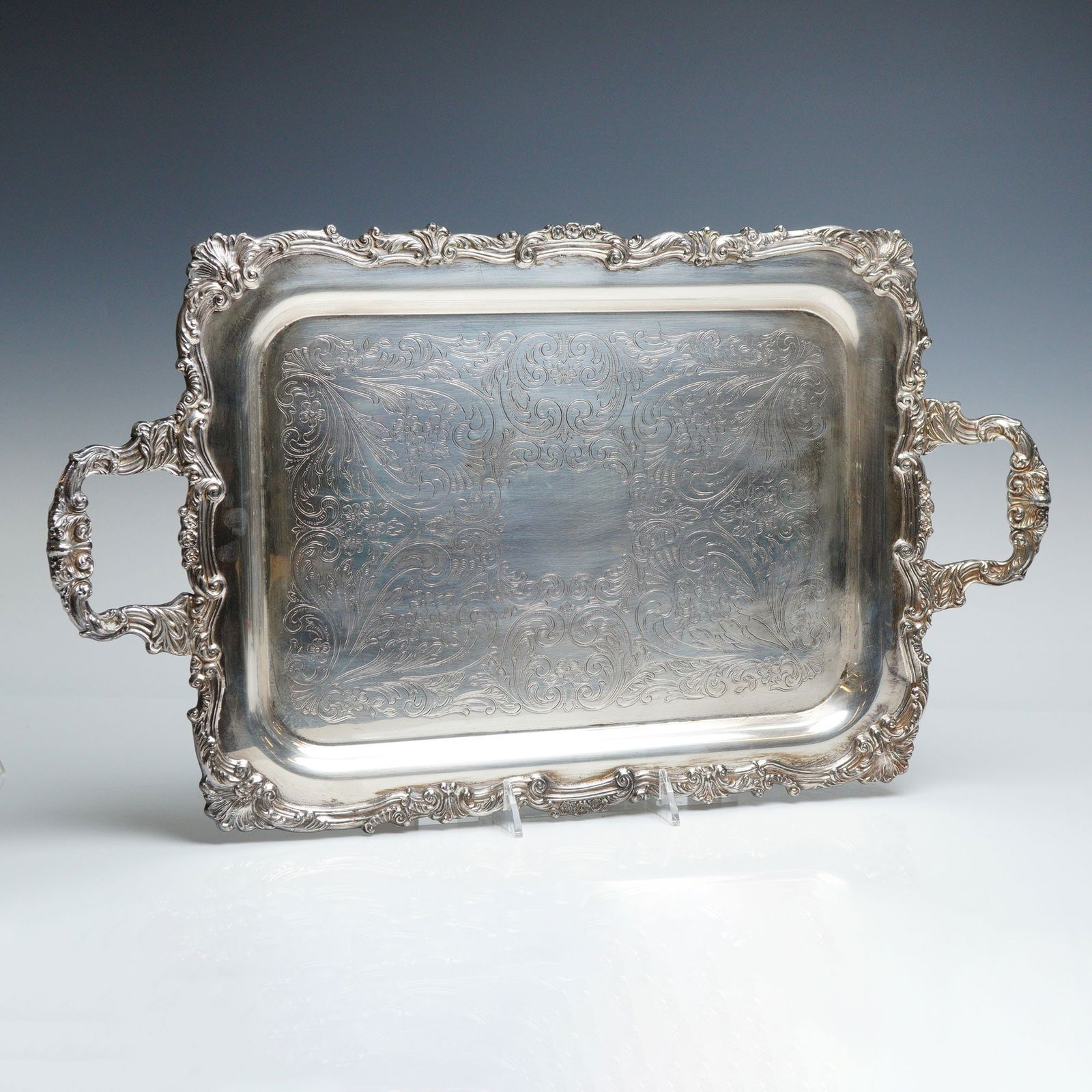 Sheridan Silverplated Footed Serving Tray (1 of 4)