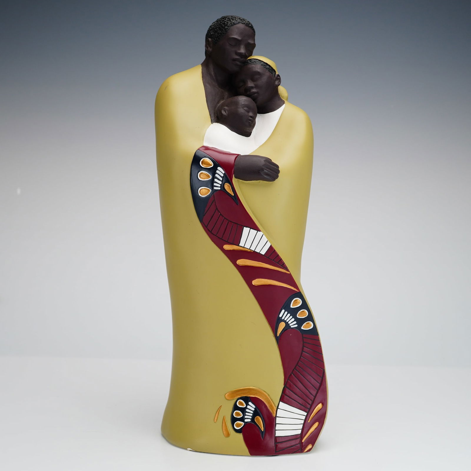 United Treasures Sankofa Figurine, The Family-Akomo Ntoaso, Signed (1 of 3)