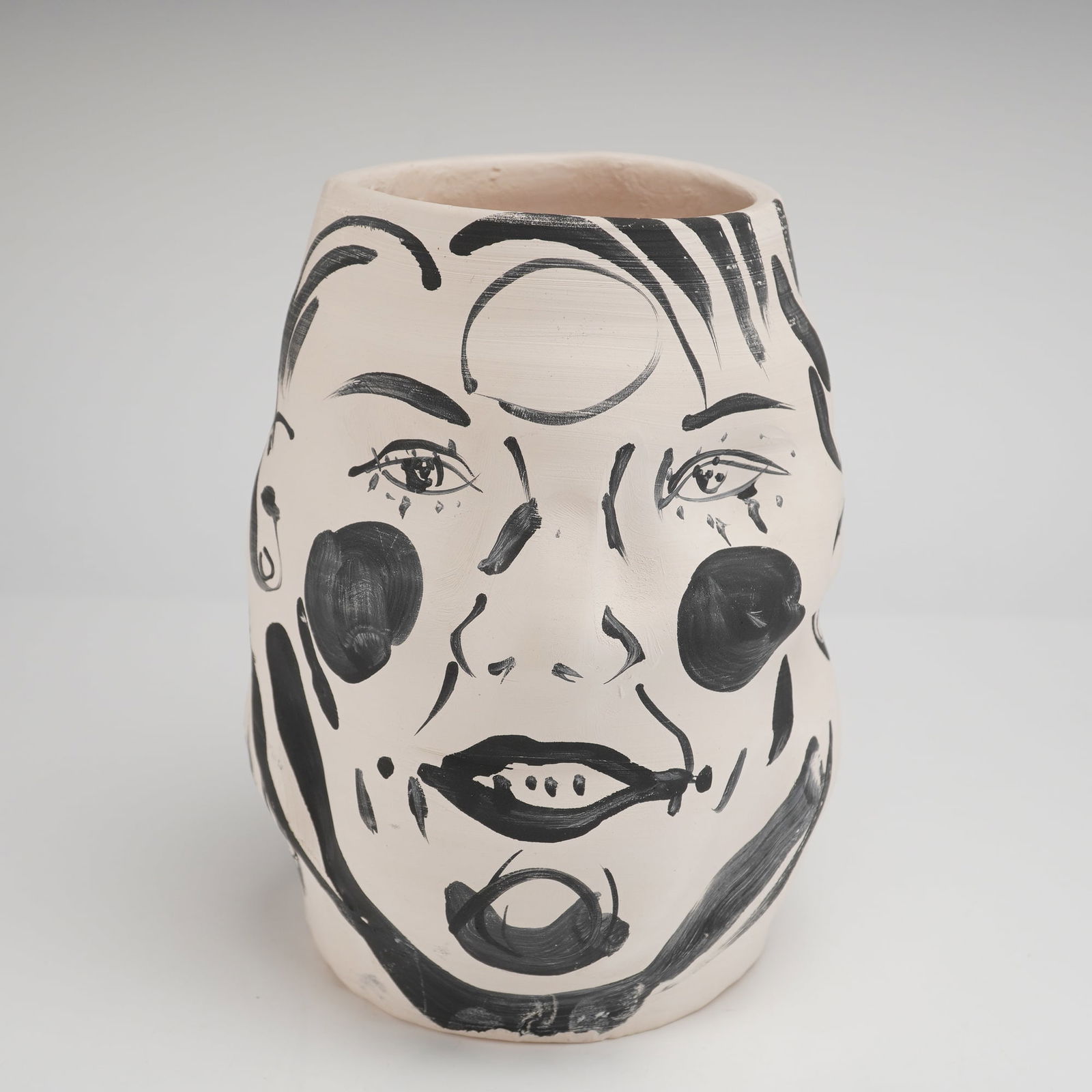 Studio Art Ceramic Contemporary Face Vase (1 of 4)