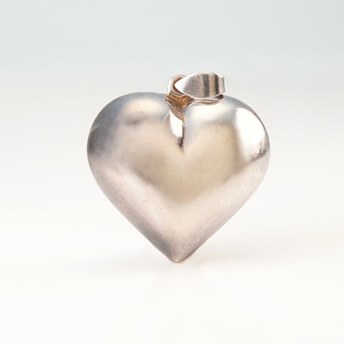 Sterling Silver Large Puffy Heart Pendant (1 of 3)