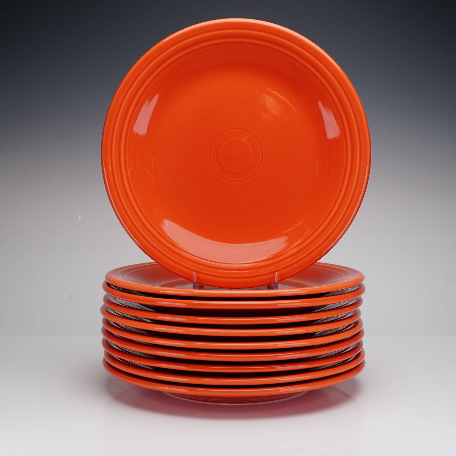10pc Fiesta ware plates in the Classic Rim Pattern (1 of 4)
