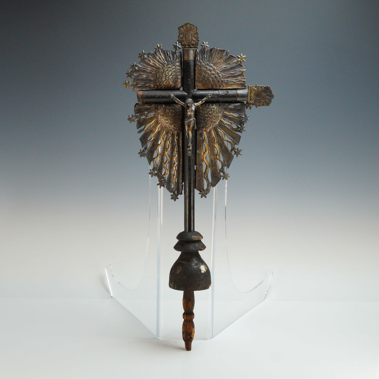 Wood and Bronze Processional Cross (1 of 5)