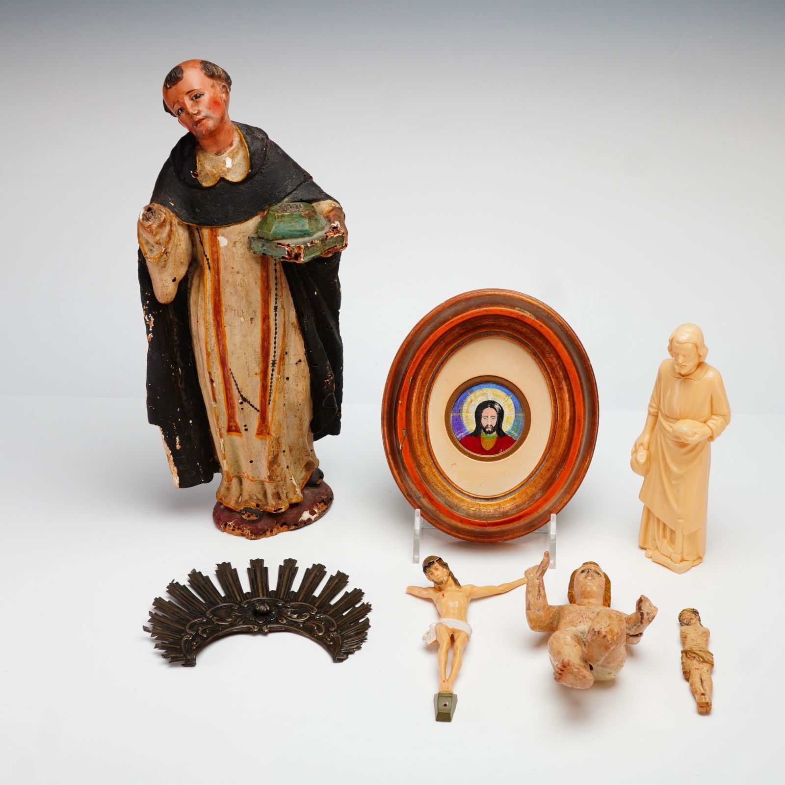 7pc Spanish Colonial and Latin American Religious Devotional Artifacts (1 of 3)