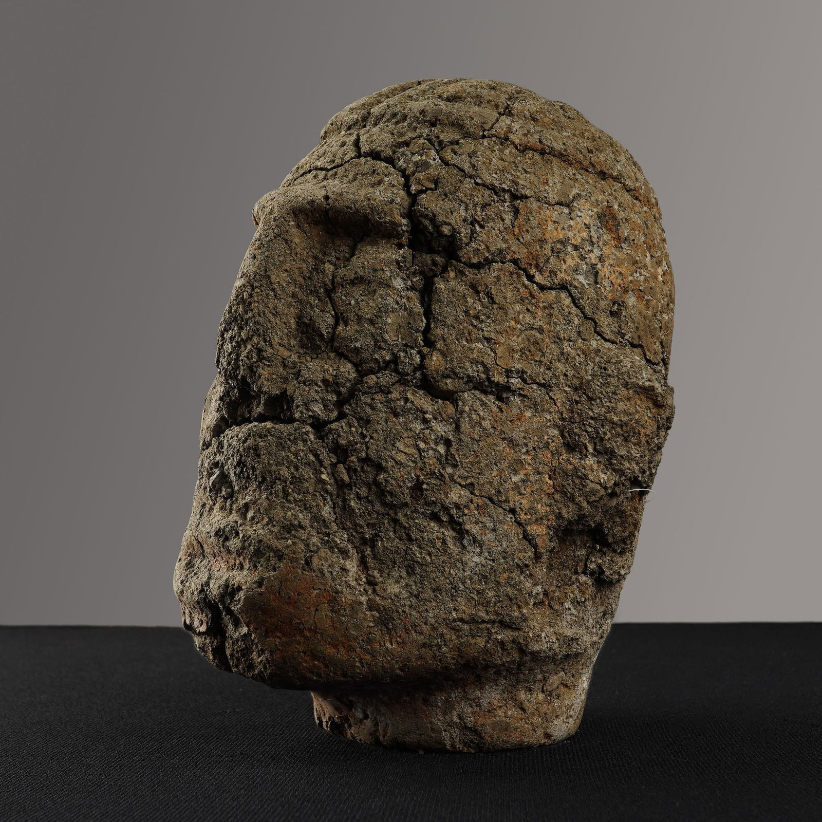 Pre-Columbian Volcanic Stone Head (1 of 4)