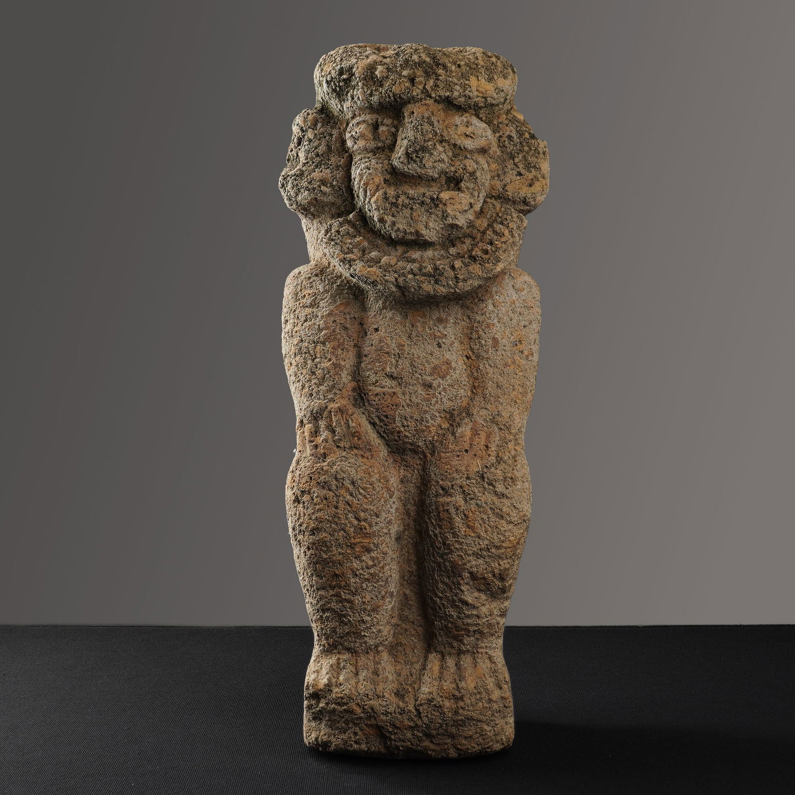 Pre-Columbian Style Carved Stone Standing Figure (1 of 5)