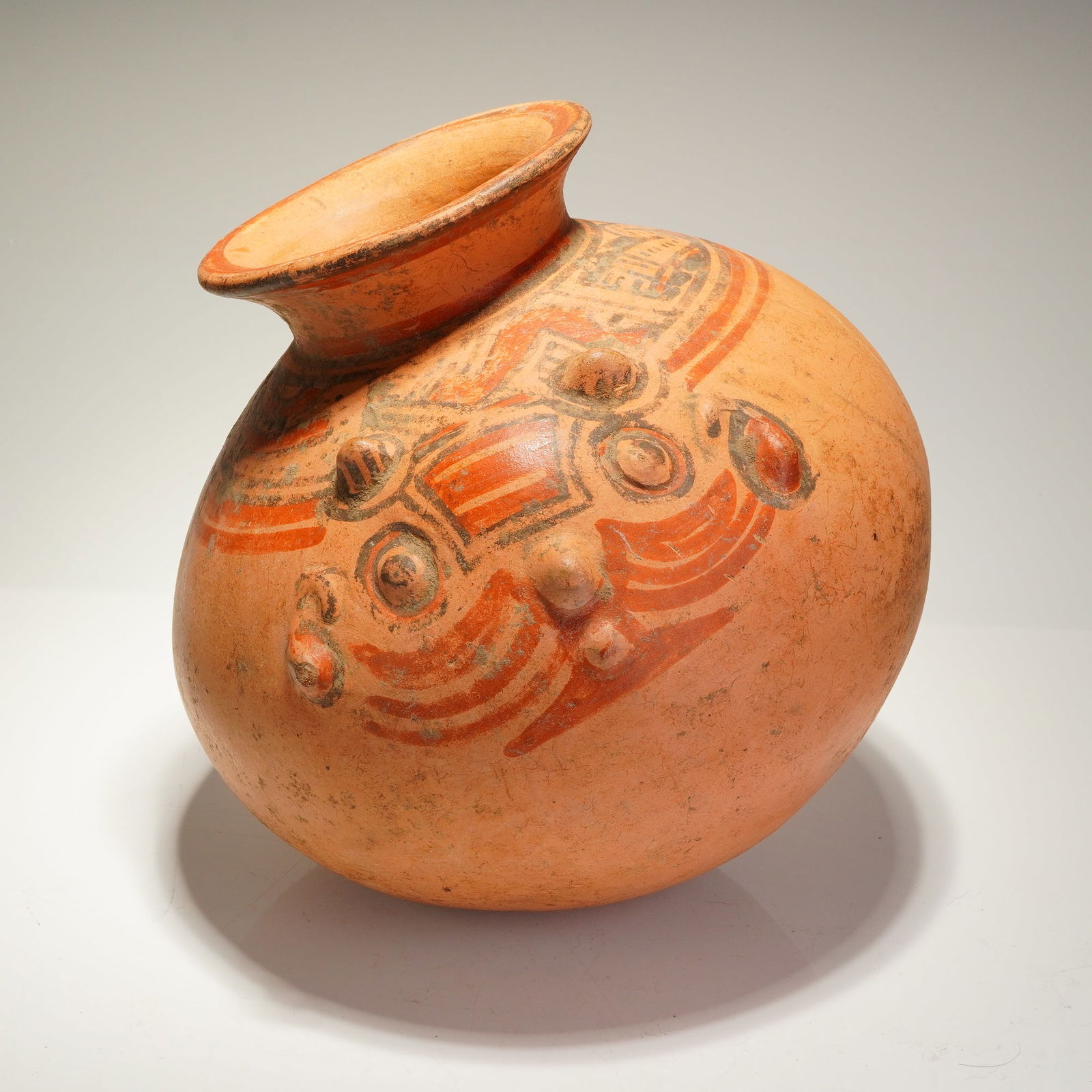 Pre-Columbian Greater Nicoya Pottery Vessel with Jaguar Effigy (1 of 5)