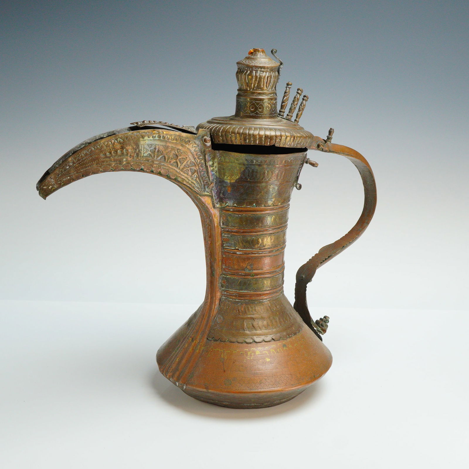 Middle Easter Copper and Brass Dallah Coffee Pot (1 of 4)