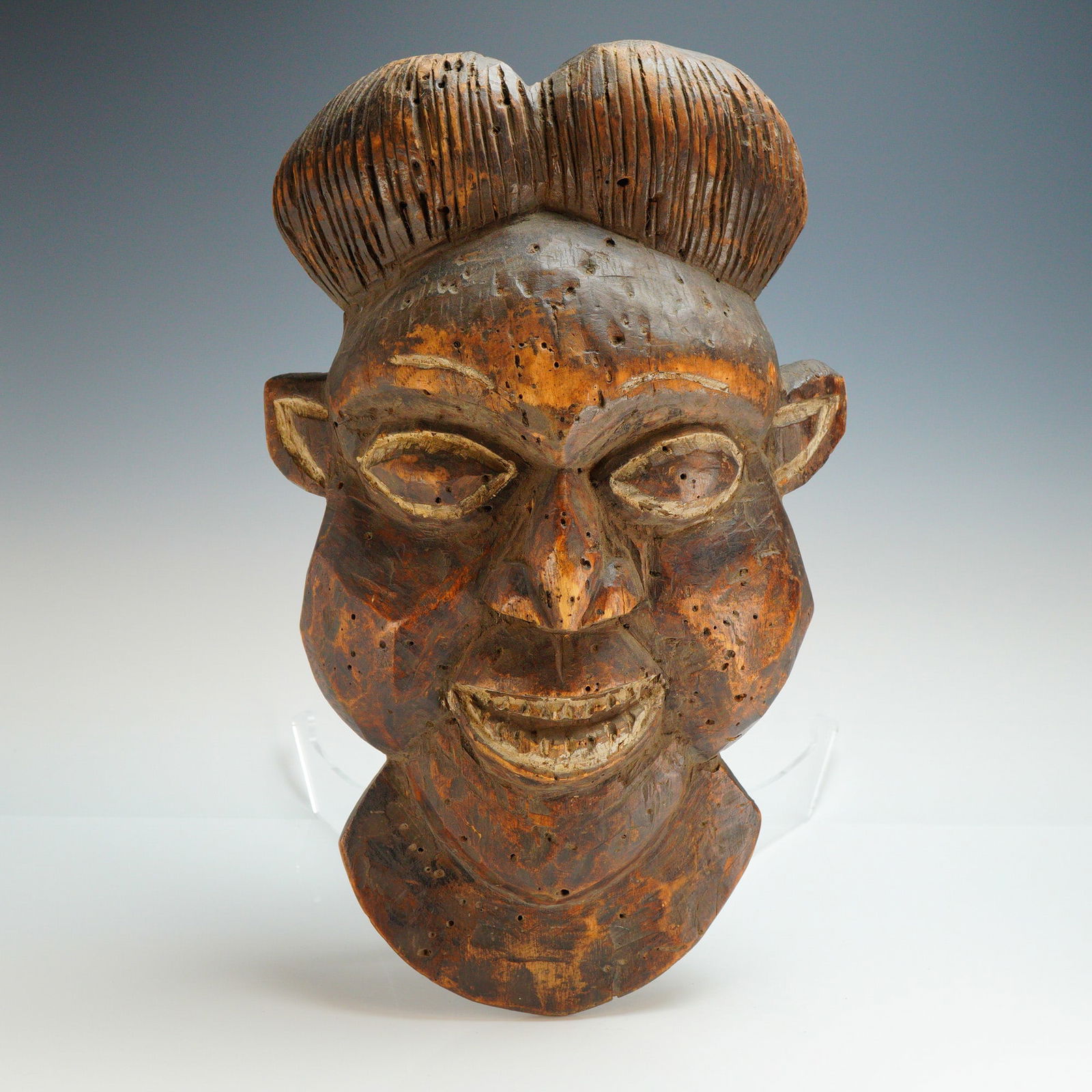 Cameroonian Bamileke African Carved Wooden Mask (1 of 5)