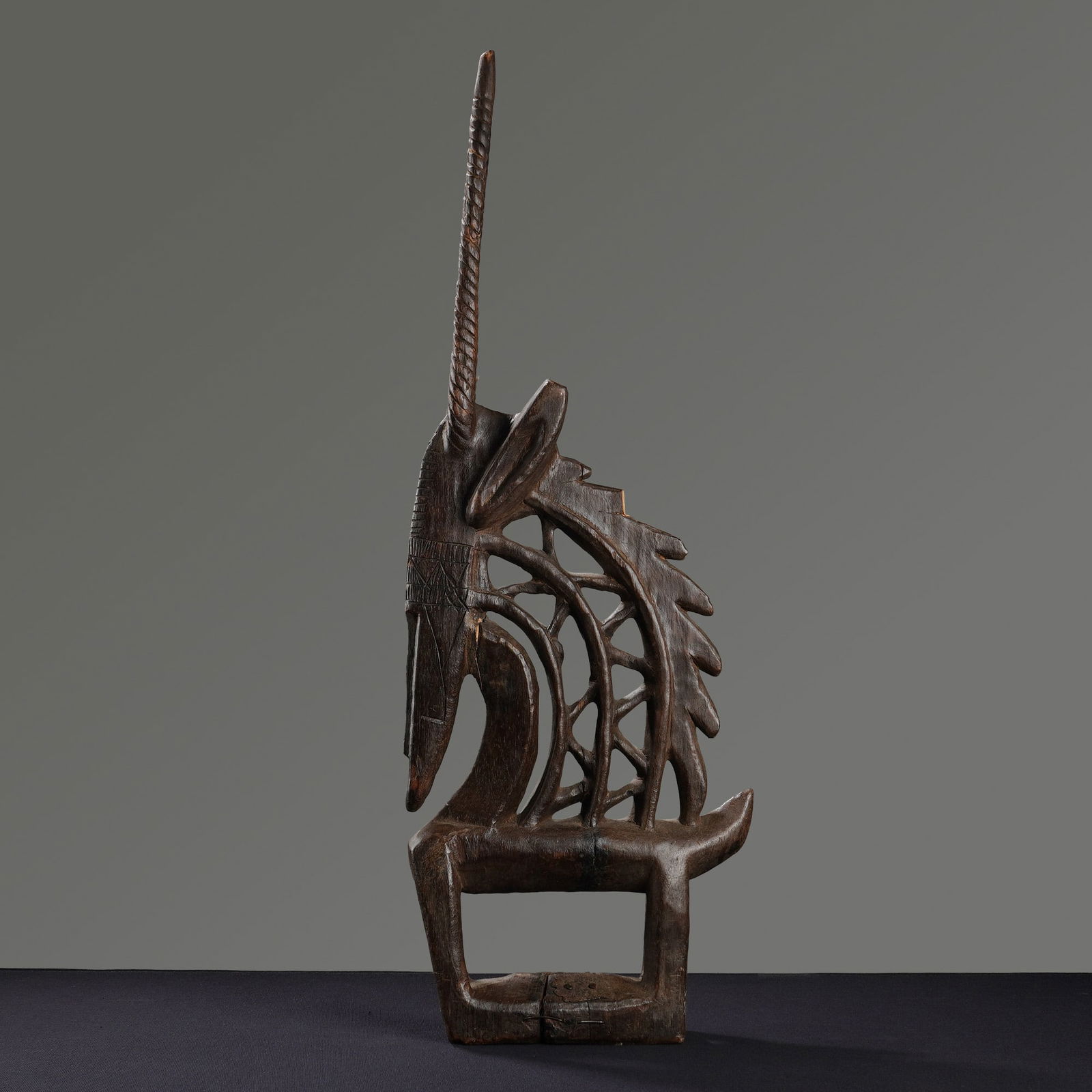 Carved Bamana Chiwara Antelope Headdress (1 of 5)