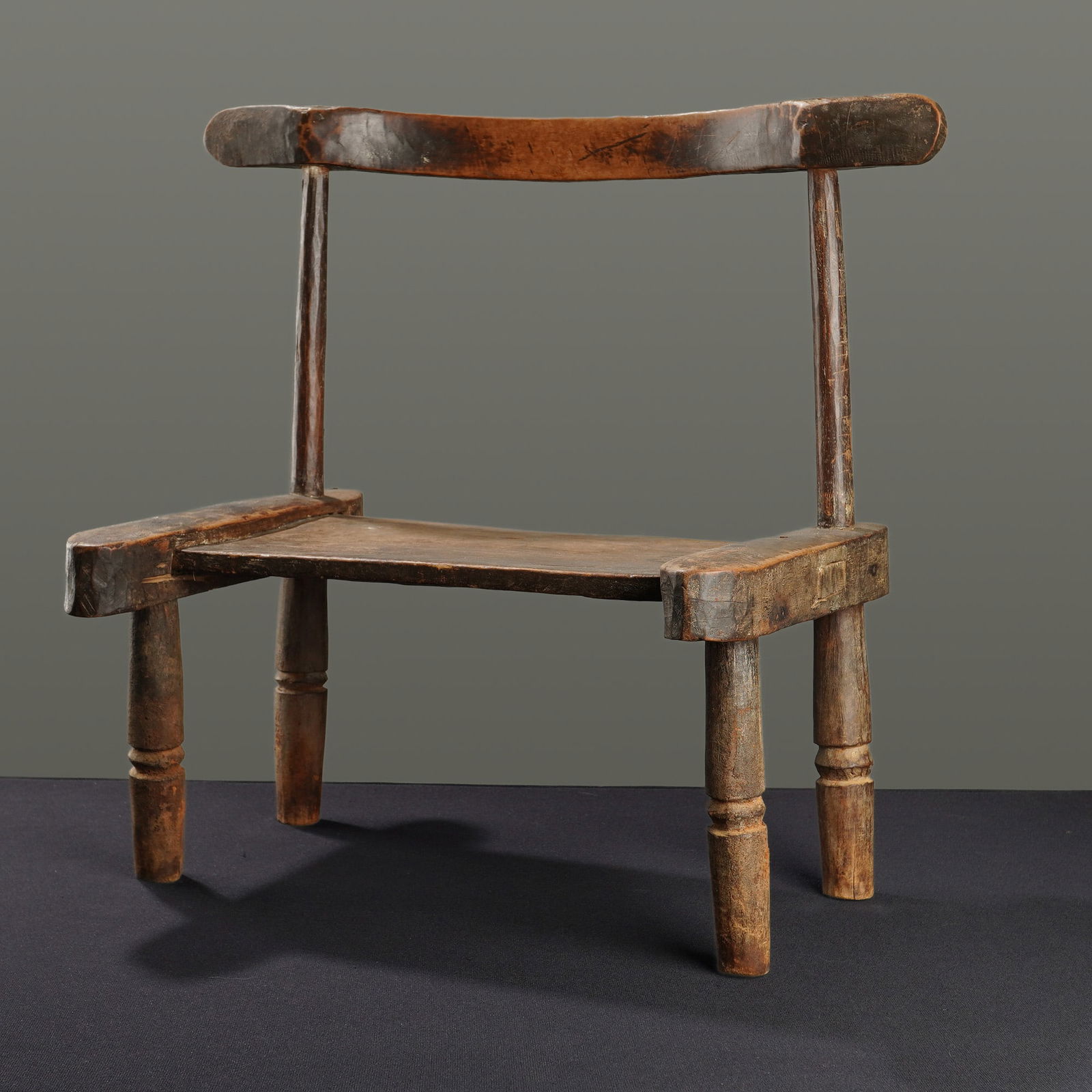 African Carved Wooden Chair (1 of 4)