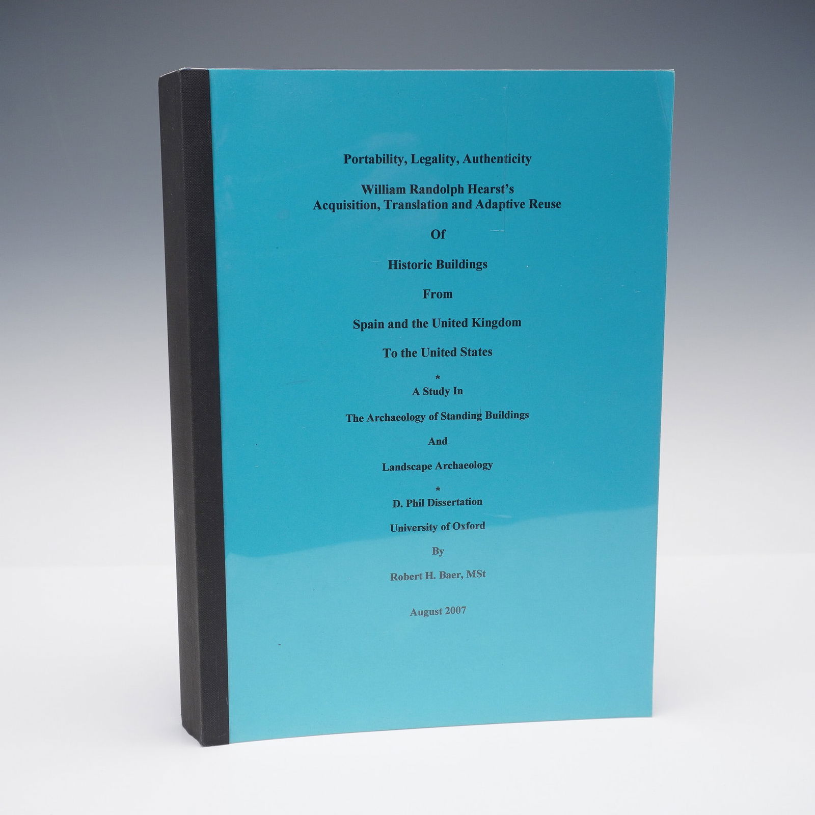 William Randolph Hearst Dissertation, Portability & Reuse of Historic Build (1 of 3)