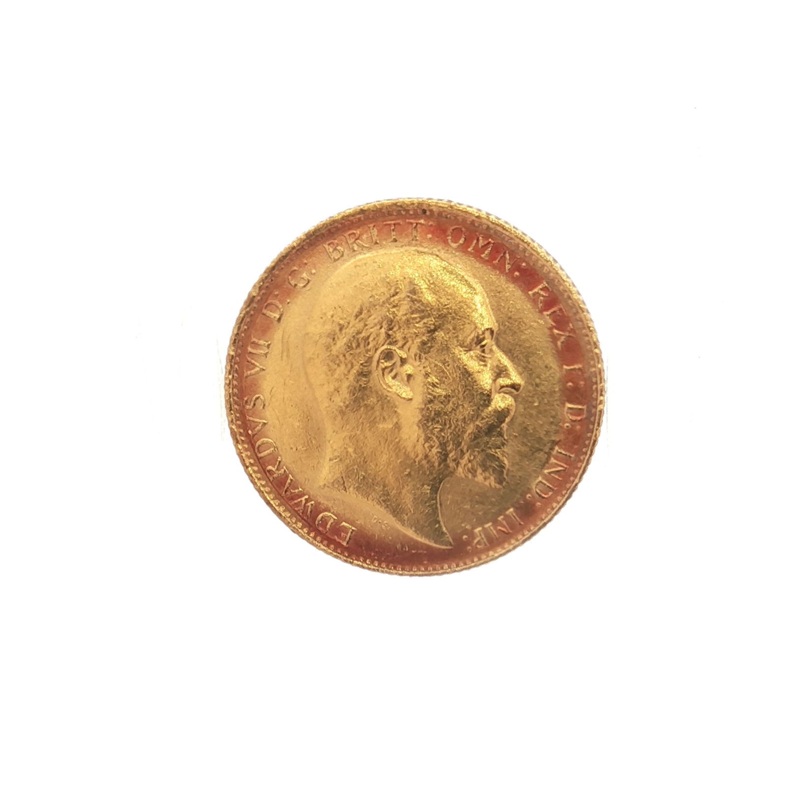 1910 UK 1 Sovereign King Edward VII Gold Coin (1 of 3)
