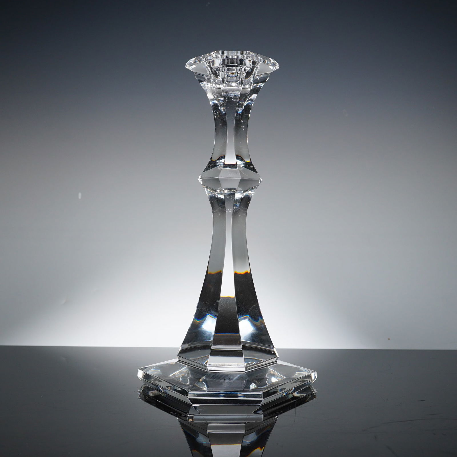 Val Saint Lambert VAS70 Multi-Sided Crystal Candlesticks - 2