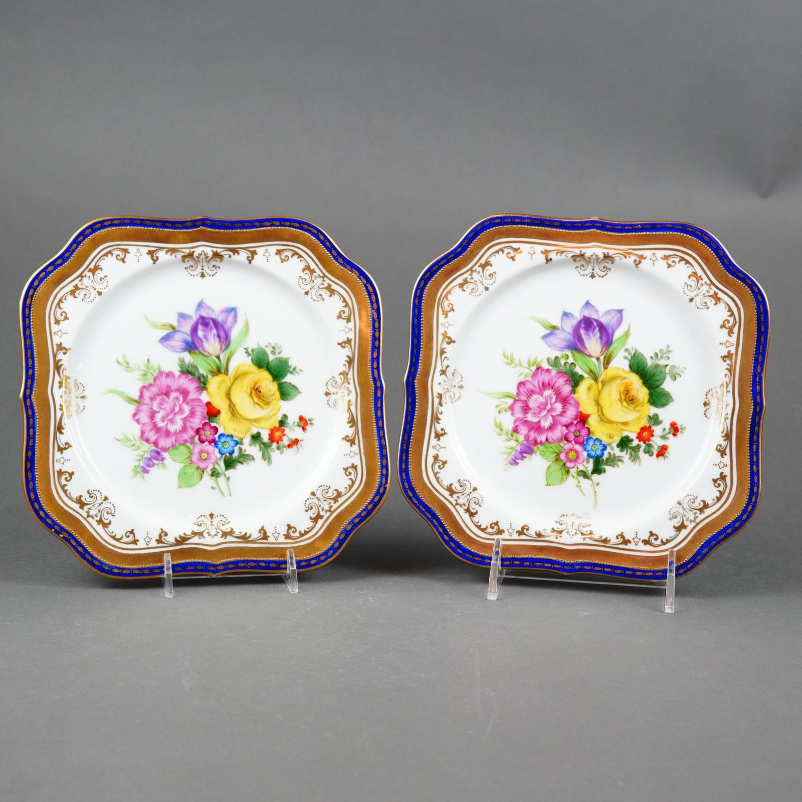 Noritake Hand-Painted Floral Porcelain Cabinet Plates (1 of 4)