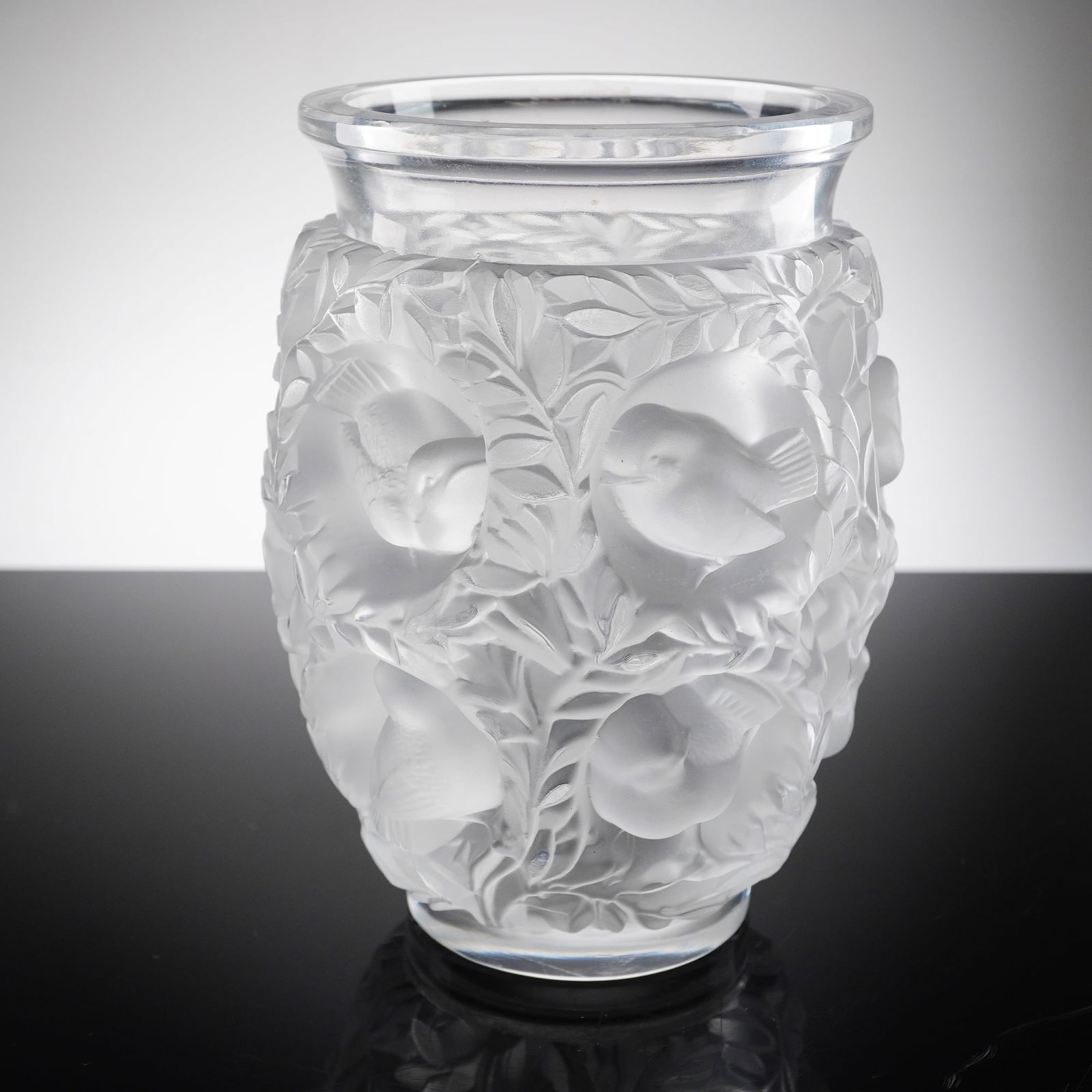 Lalique France Frosted and Clear Crystal Bagatelle Vase (1 of 4)