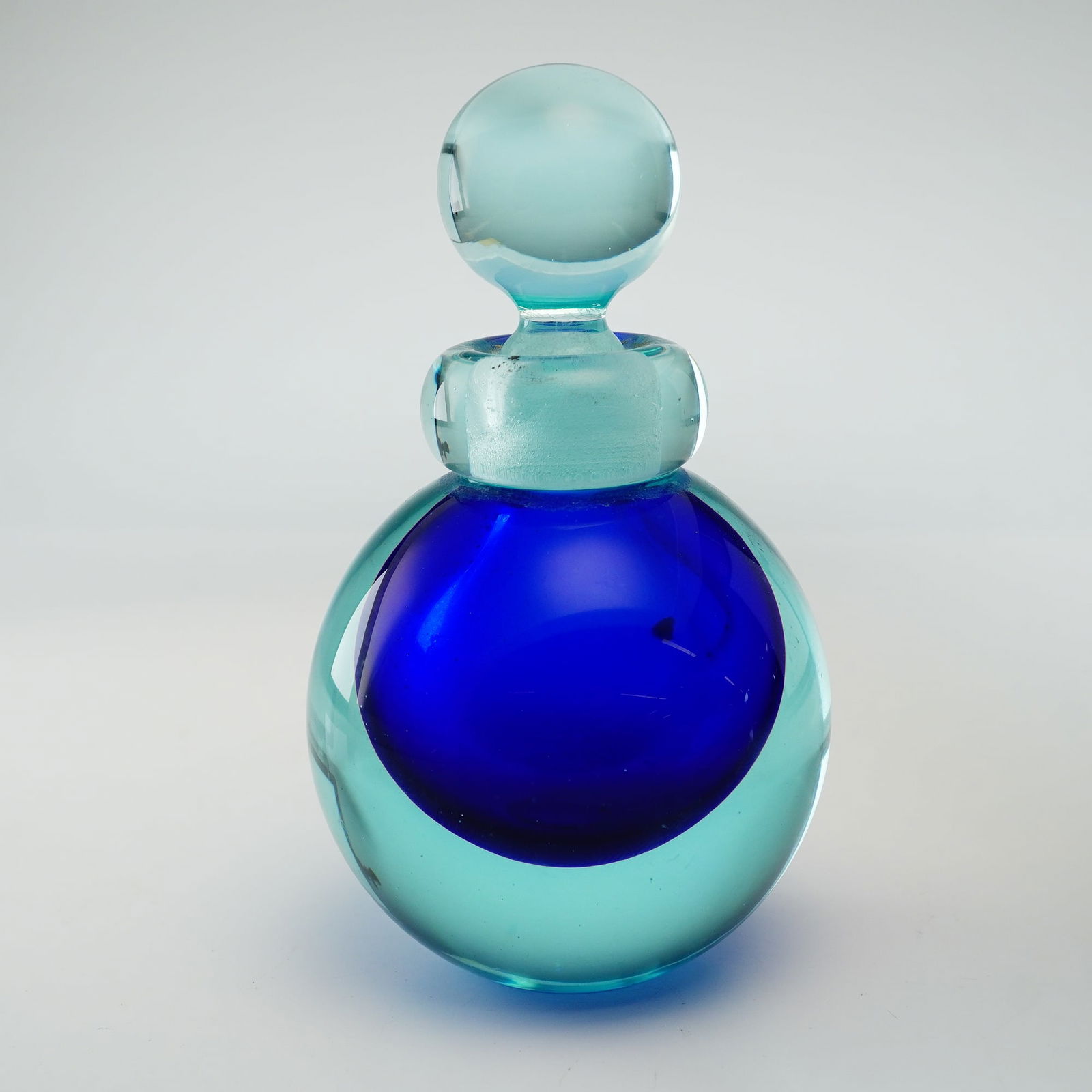 Sommerso Art Glass Perfume Bottle w/ Stopper (1 of 3)