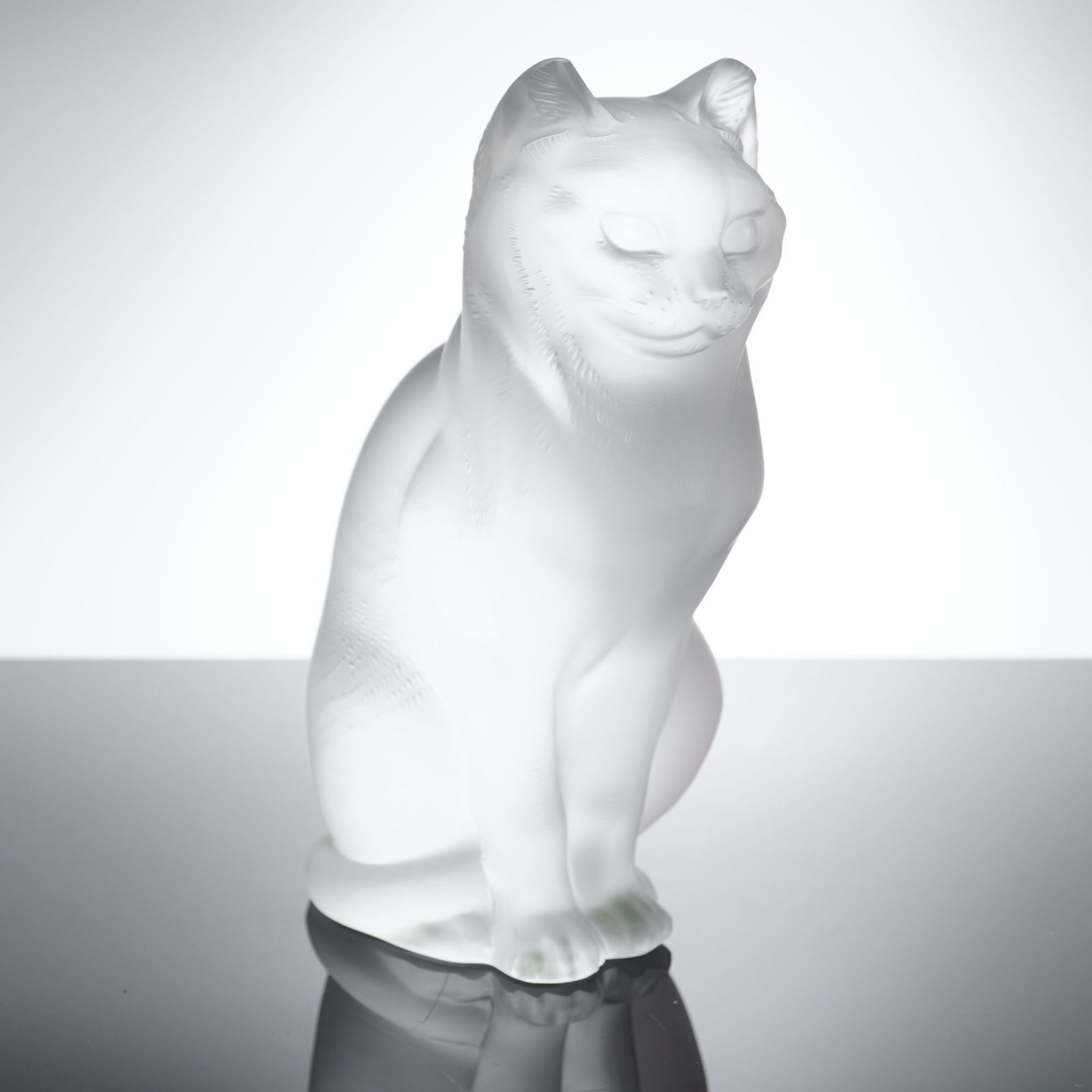 Lalique Chat Assis Sitting Cat Figurine (1 of 5)