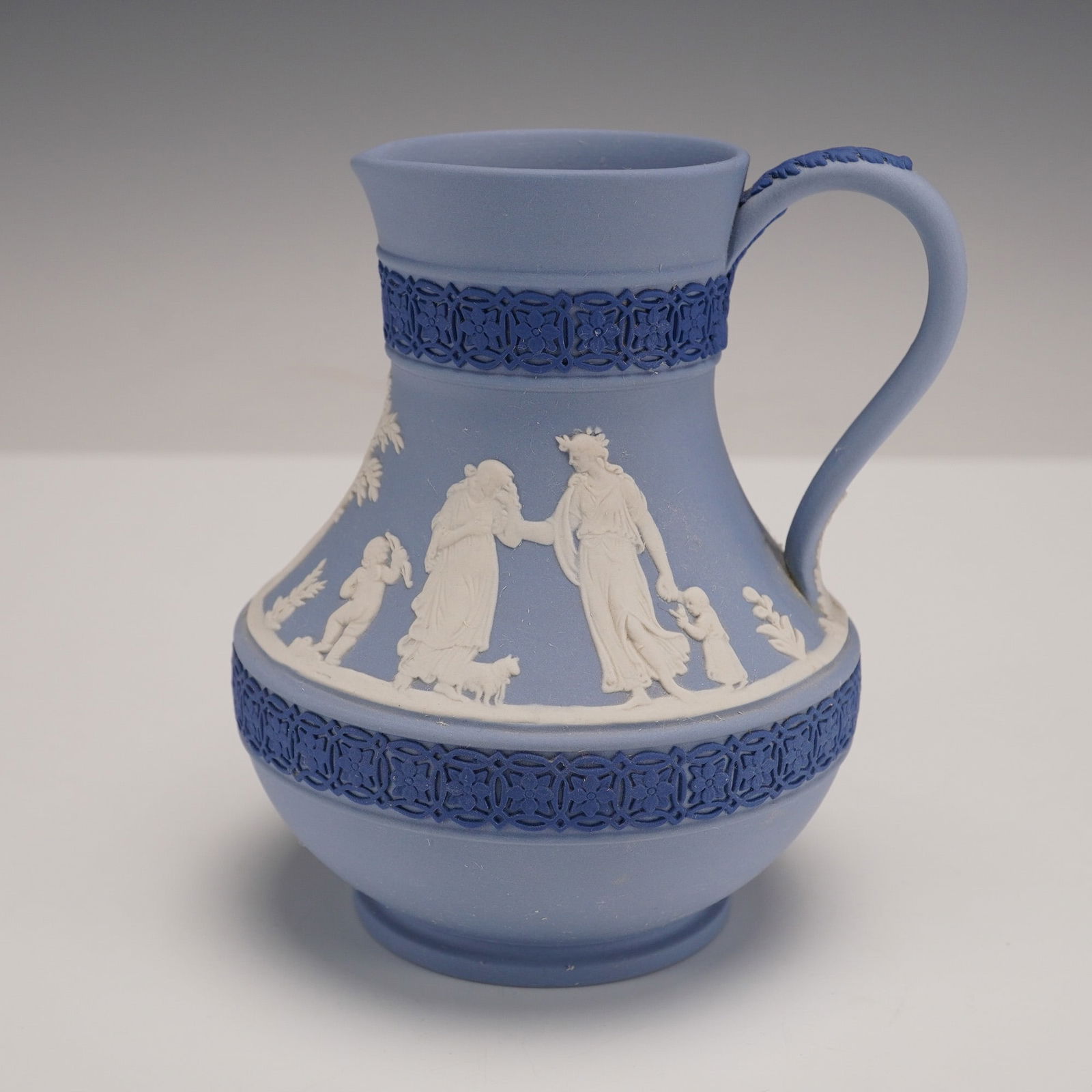 Wedgwood Blue Jasperware Etruscan Jug (1 of 4)
