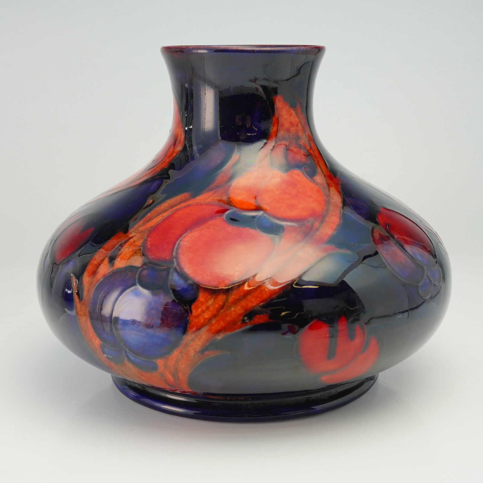 Moorcroft Pottery Large Rare Squat Vase Flambe Wisteria (1 of 3)