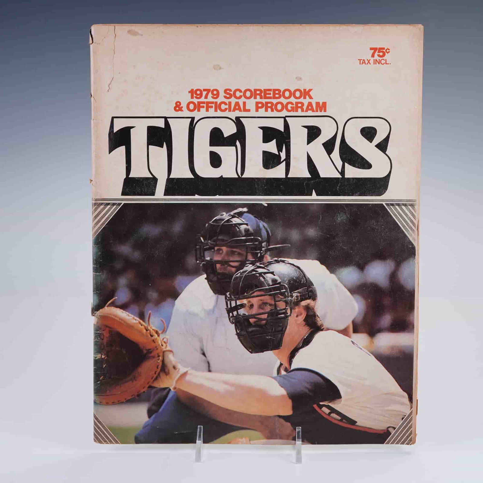 1979 Detroit Tigers Official Program & Scorebook: Original 1979 Detroit Tigers scorebook and official program featuring full cover imagery and period advertising, including a classic Marlboro ad on the back. A nostalgic collectible. A great find for