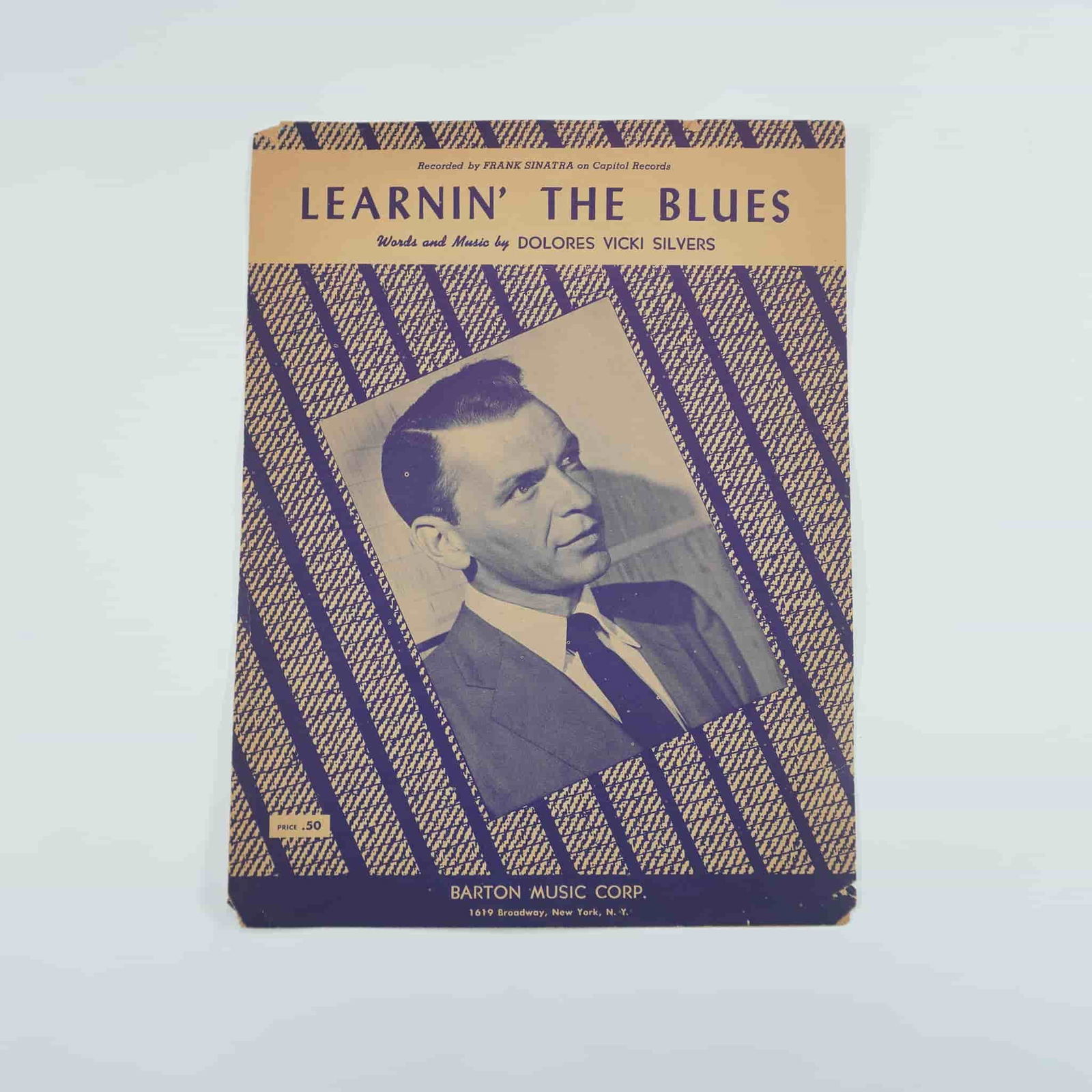Dolores Vicki Silvers Sheet Music, Learnin' The Blues: Sheet music for 'Learnin' The Blues', written by Dolores Vicki Silvers and recorded by Frank Sinatra on Capitol Records. Published by Barton Music Corp., the sheet music features a cover with a