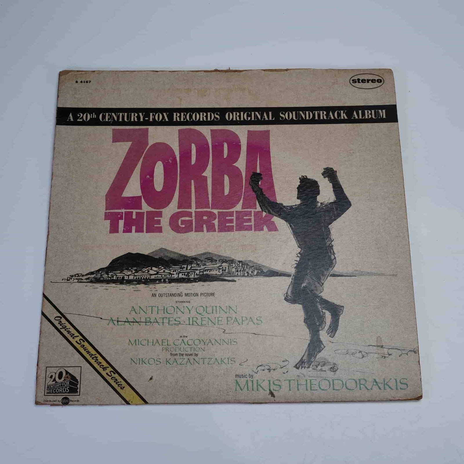 20th-Century Fox Records Mikis Theodorakis Vinyl Record, Zorba the Greek: A 12-inch stereo long-playing vinyl record released by 20th Century-Fox Records, presenting the original soundtrack for the cinematic adaptation of Zorba the Greek, composed and conducted by Mikis The