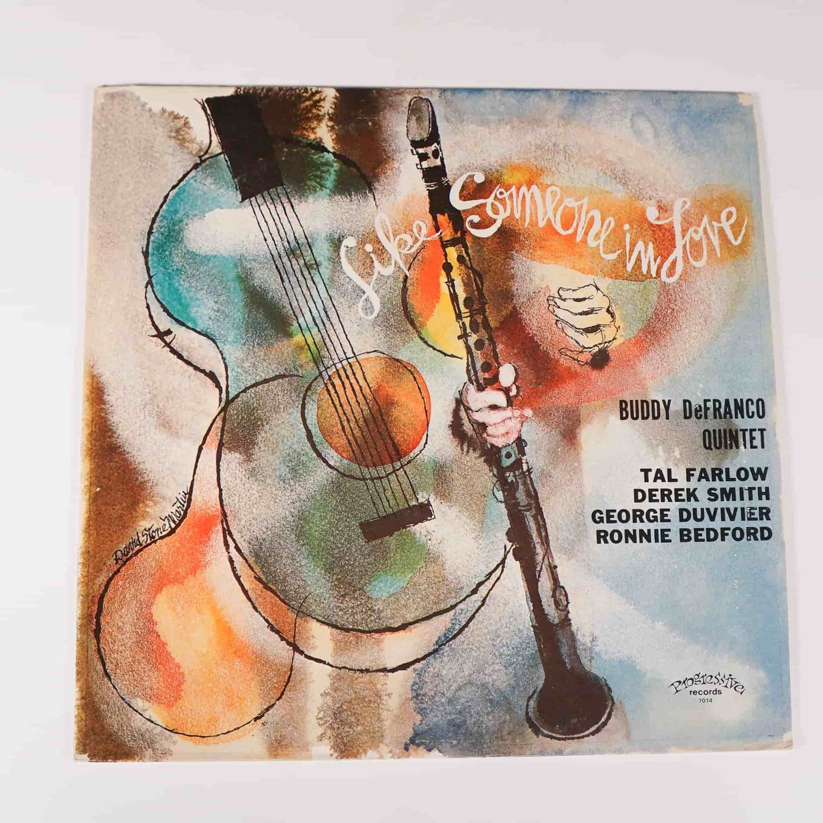 Buddy DeFranco Quintet Like Someone in Love Vinyl LP, Jazz: Progressive Records 7014, released in 1977 in the United States, featuring the renowned jazz clarinetist Buddy DeFranco alongside an all-star lineup including Tal Farlow on guitar, Derek Smith on pian