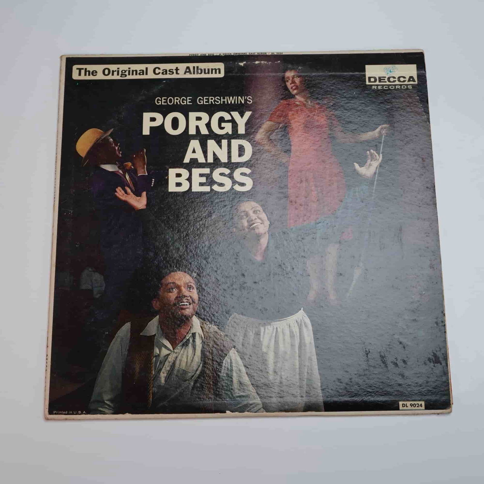 Decca Records George Gershwin's Porgy and Bess Original Cast Vinyl Record: An early LP edition of Porgy and Bess, George Gershwin's enduring operatic masterpiece, presented as the original cast album on Decca Records. Issued in the United States, this record features selecti