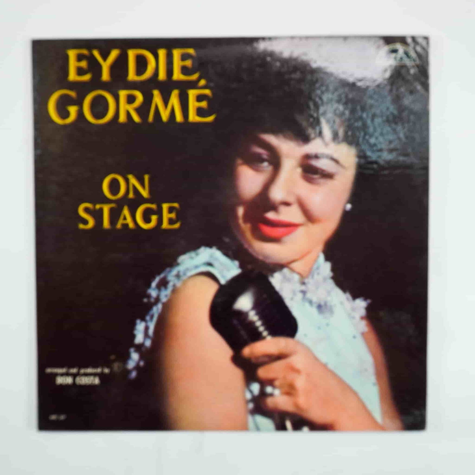 Eydie Gorme, On Stage Vinyl Record: Eydie Gorme On Stage vinyl record, released by ABC-Paramount. This live album showcases Gorme's dynamic vocal performance and stage presence. The record includes a selection of classic tracks performe