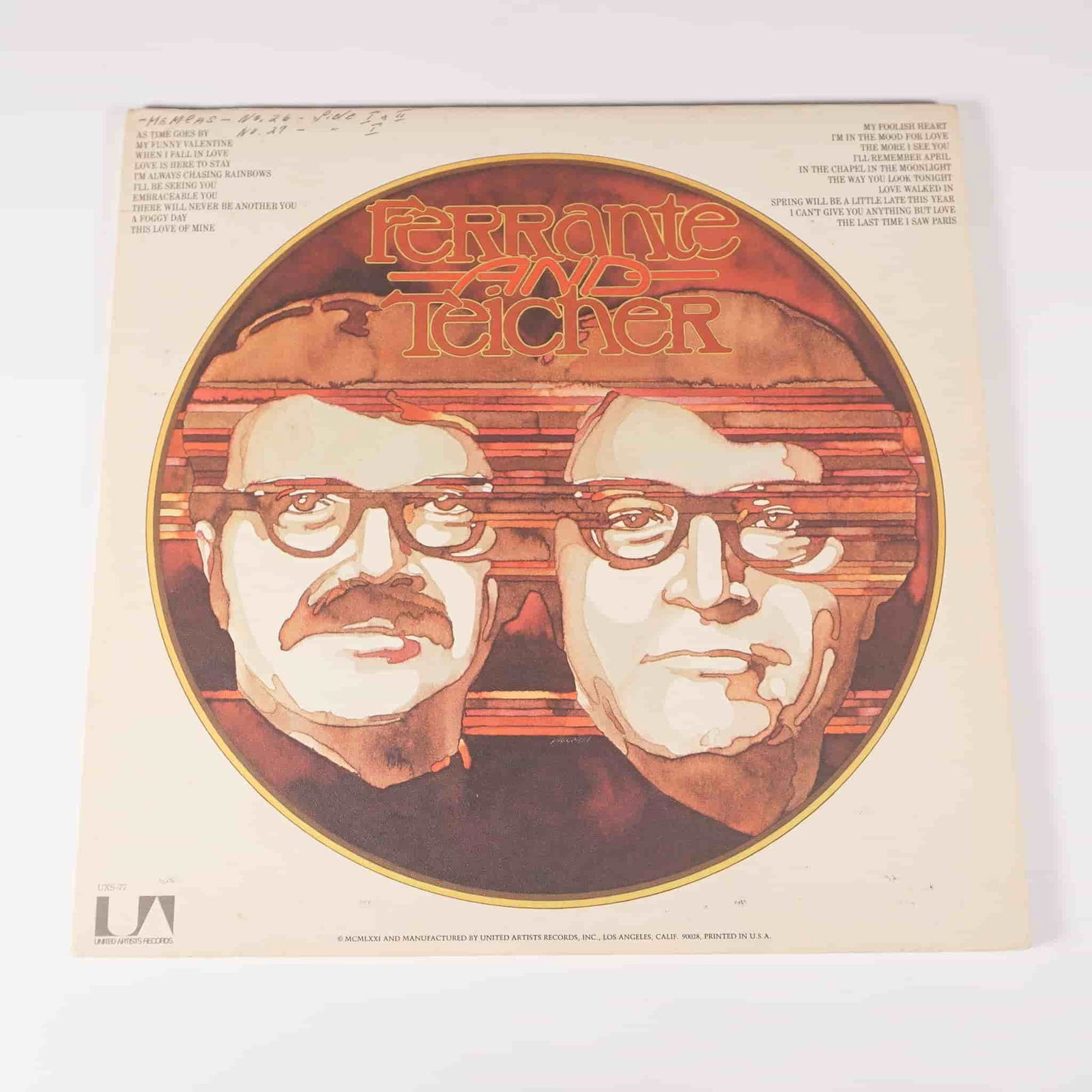 Ferrante and Teicher Super Pak Vinyl Record: This Ferrante and Teicher Super Pak album (UXS 77) features the renowned piano duo performing a selection of classic tracks. The vinyl is released by United Artists Records and includes famous tunes s