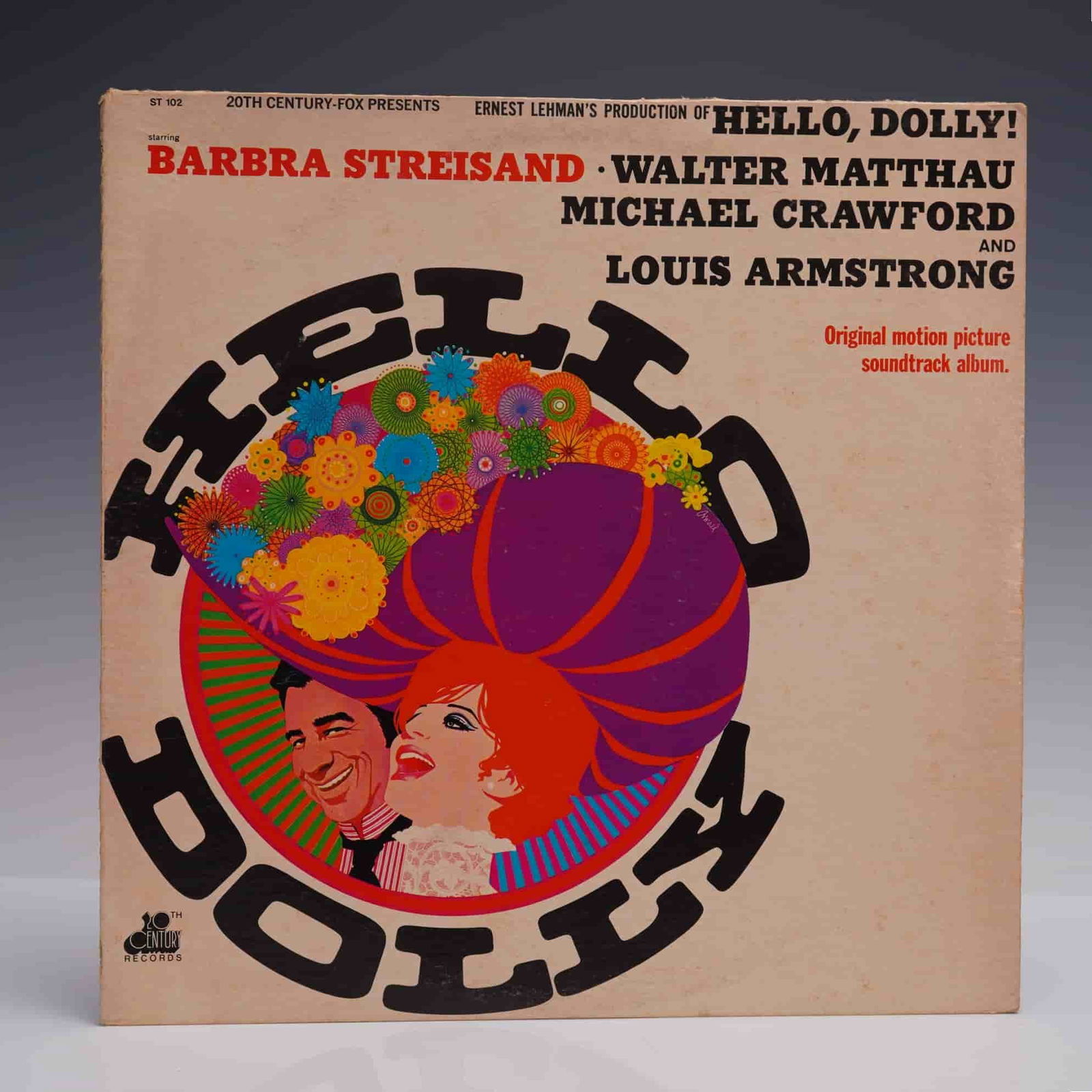 Hello, Dolly! - Original Motion Picture Soundtrack LP Record, 1969: Hello, Dolly! original motion picture soundtrack, 1969 20th Century Fox Records pressing (ST-102), starring Barbra Streisand, Walter Matthau, Michael Crawford, and Louis Armstrong. Features music and