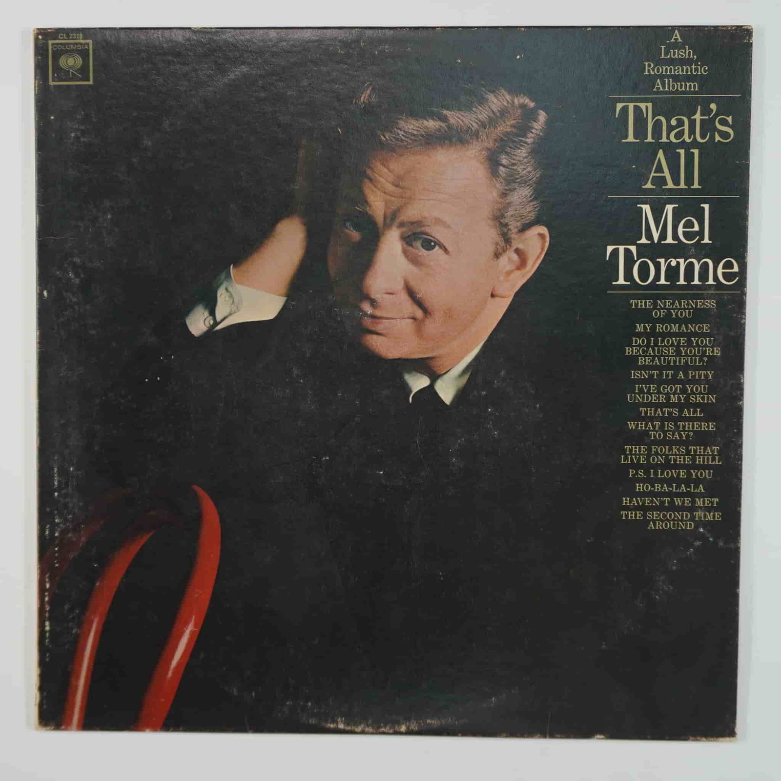 Mel Torme That's All LP Album: Original vinyl LP That's All by legendary jazz vocalist Mel Torme, released in 1965 on Columbia Records (CL 2318). This lush, romantic album features Torme's smooth and sophisticated interpretations o