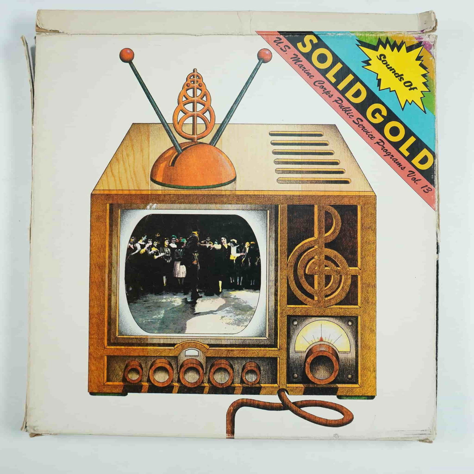Sounds of Solid Gold Vol. 13 U.S. Marine Corps Public S Program LP Box Set: Rare vintage LP box set titled Sounds of Solid Gold Vol. 13, a U.S. Marine Corps Public Service Program production. This special edition compilation features a collection of classic tracks from notabl