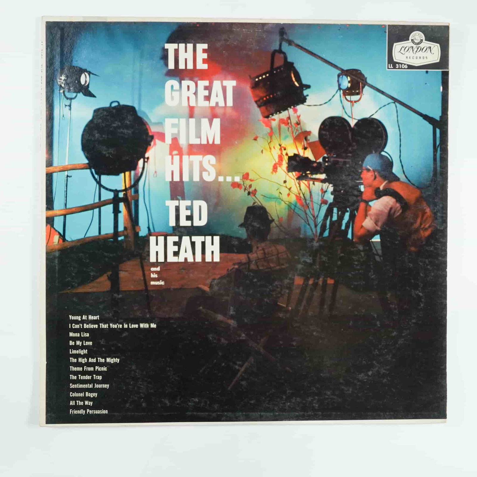 Ted Heath The Great Film Hits Vinyl Record: London Records LL 3106 Ted Heath and His Music The Great Film Hits vinyl record. This long-playing record features full-frequency range recording (FFRR) technology and includes classic film hits such