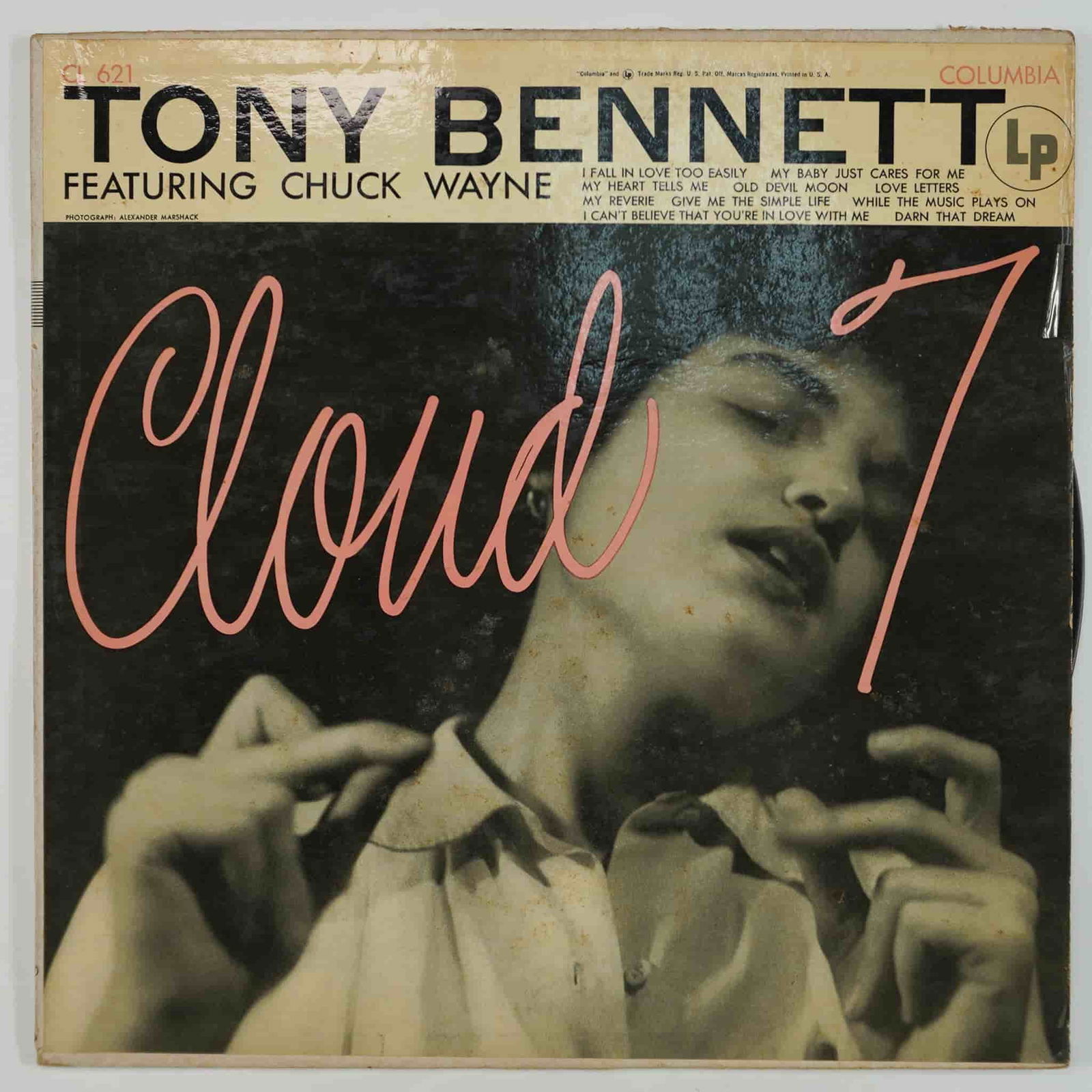 Tony Bennett Cloud 7 Vinyl LP, Jazz and Vocal Standards, 1955: Released in 1955 by Columbia Records, Cloud 7 marks Tony Bennett's debut studio album and showcases his transition into jazz-influenced vocal artistry. Featuring the accomplished jazz guitarist Chuck